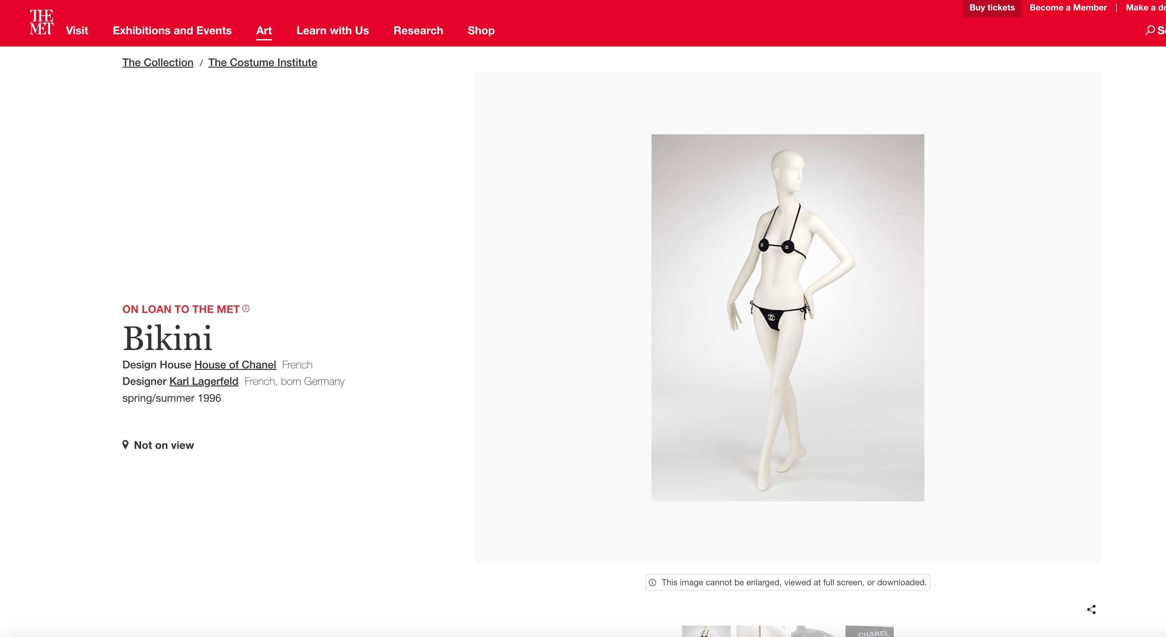 Museum Chanel Spring 1996 Micro bikini For Sale 2