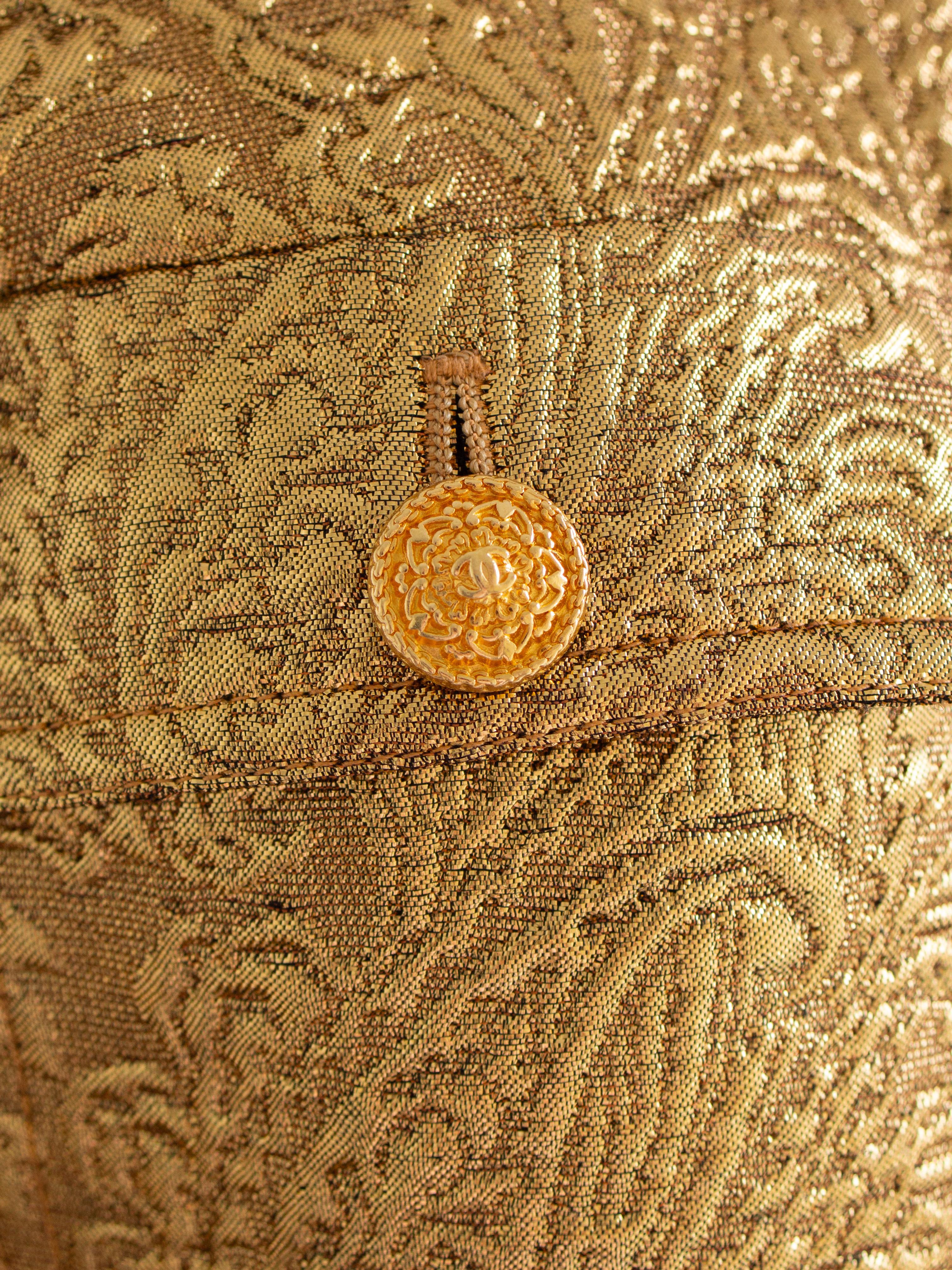 Museum Chanel Vintage F/W 1996 24K Gold Brocade Mughal 96A Jacket 6