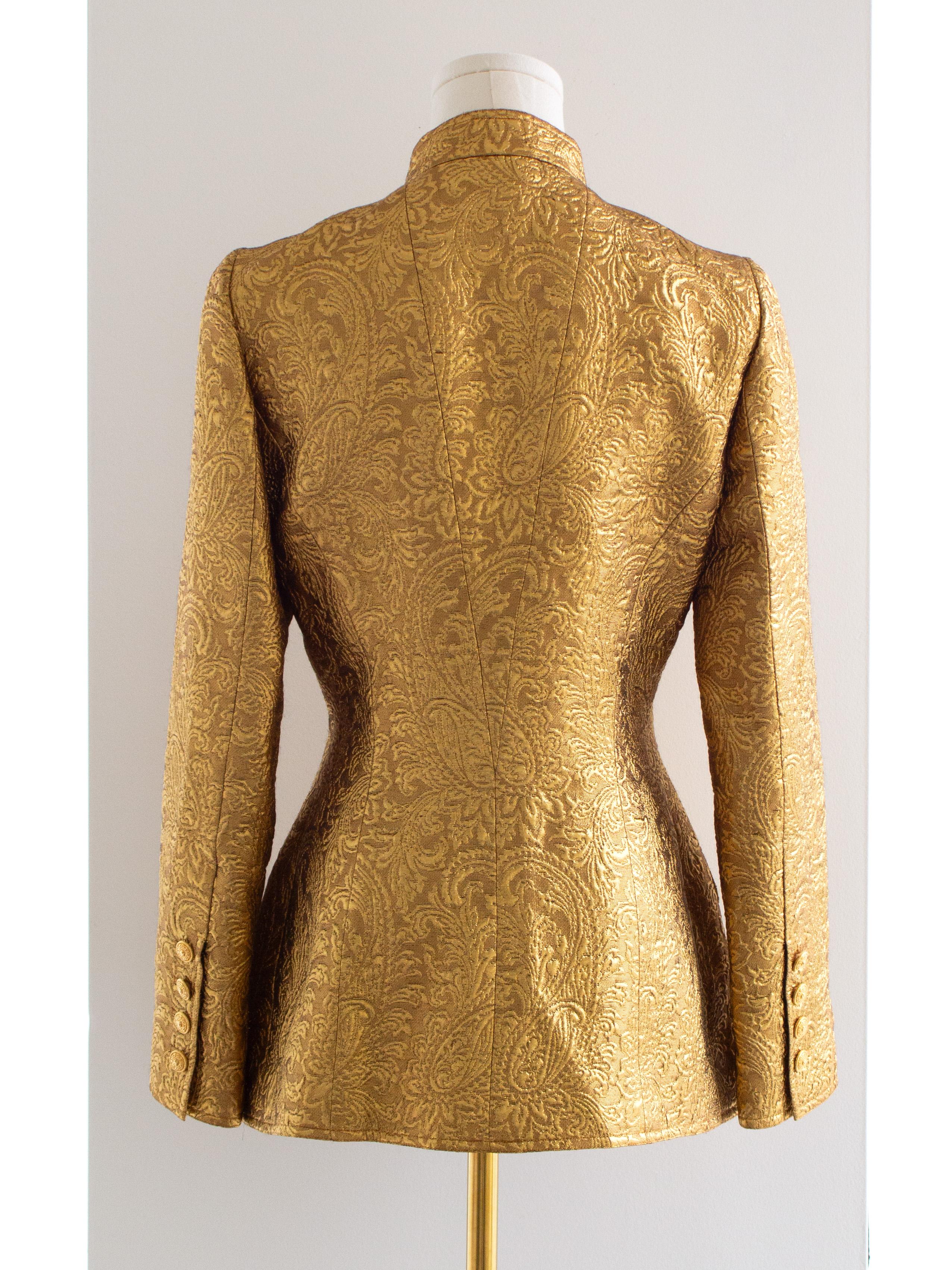 Museum Chanel Vintage F/W 1996 24K Gold Brocade Mughal 96A Jacket 7