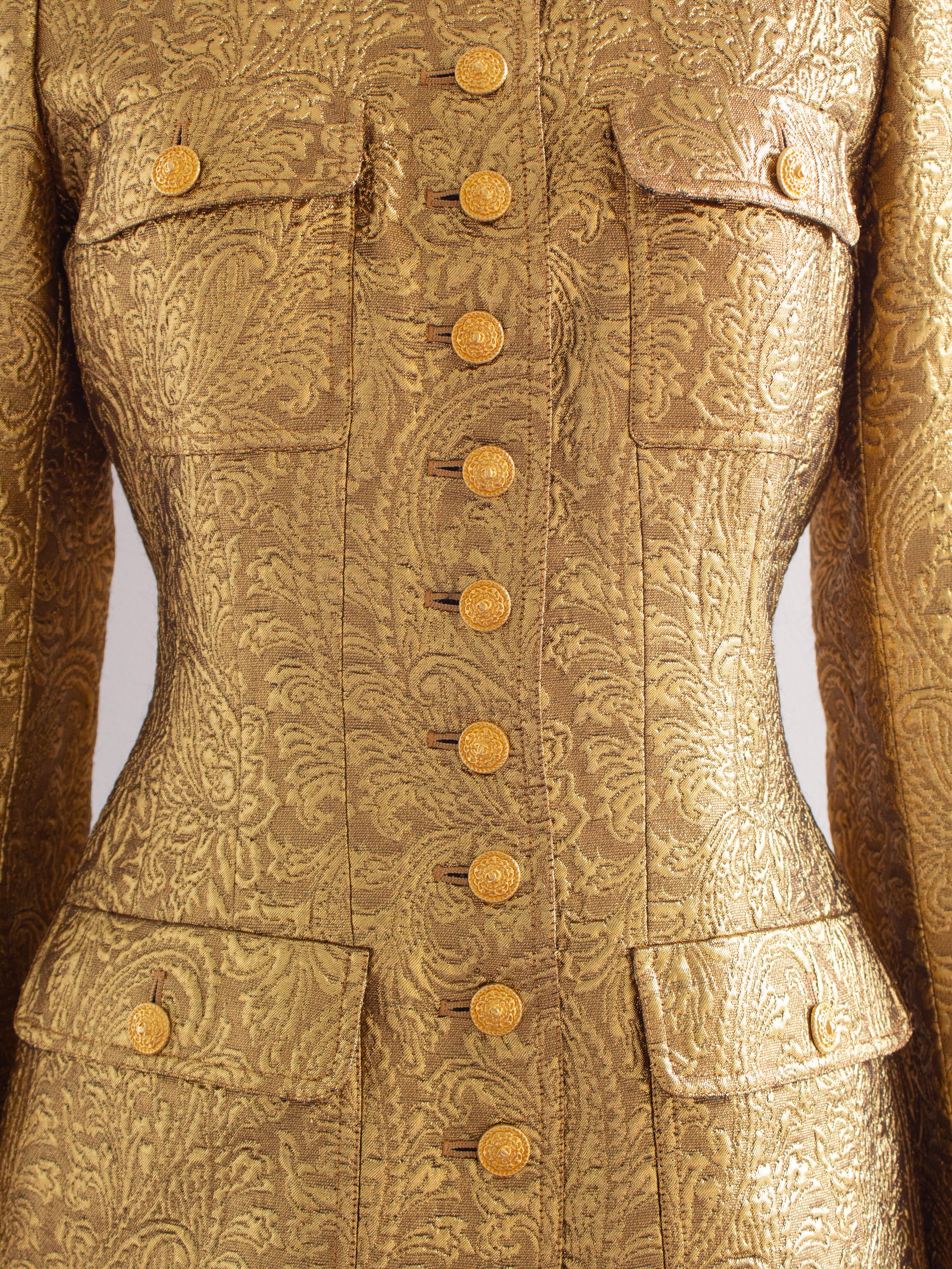 Museum Chanel Vintage F/W 1996 24K Gold Brocade Mughal 96A Jacket 1