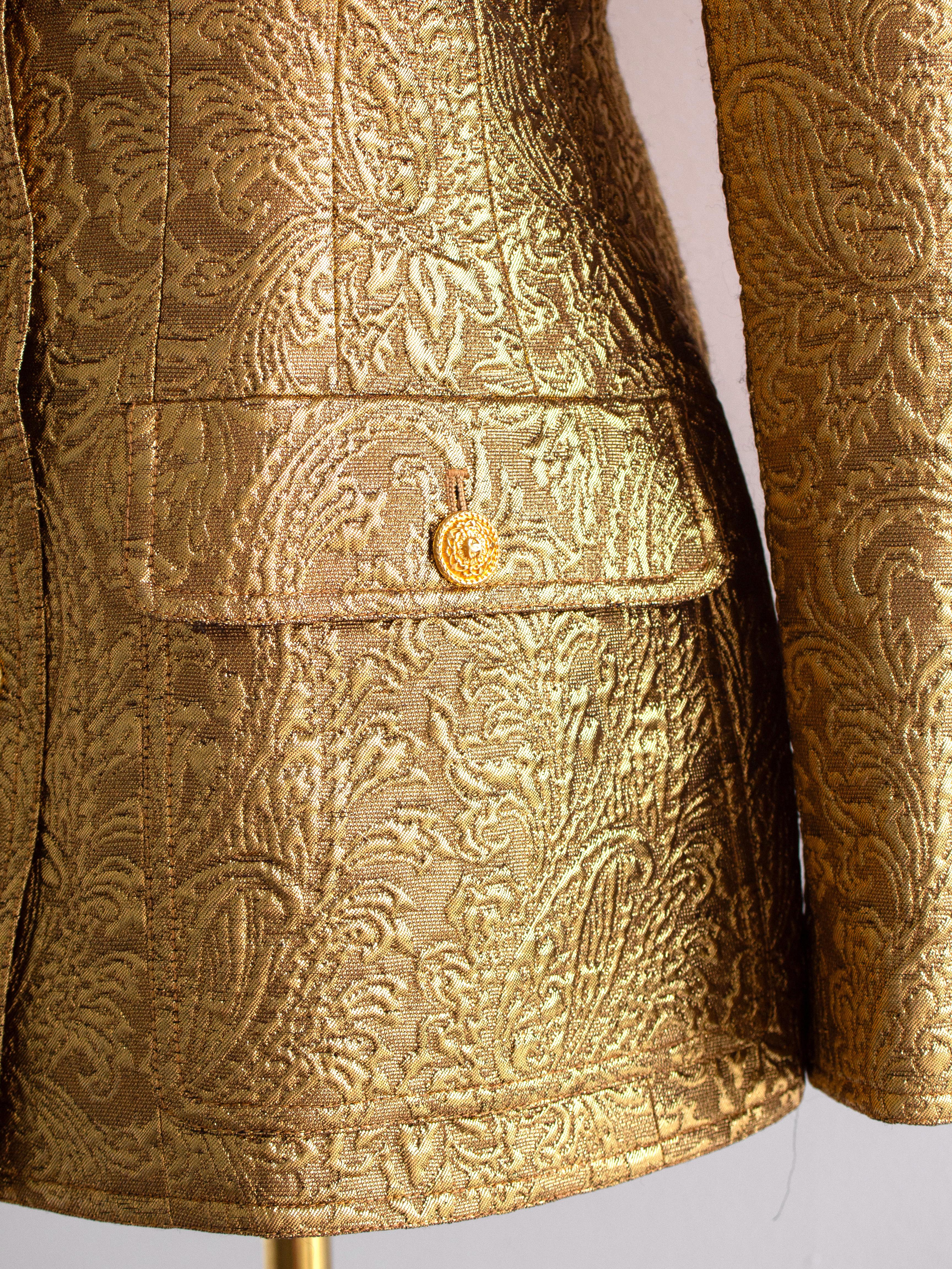 Museum Chanel Vintage F/W 1996 24K Gold Brocade Mughal 96A Jacket 2