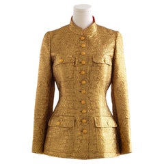 Museum Chanel Vintage F/W 1996 24K Gold Brocade Mughal 96A Jacket