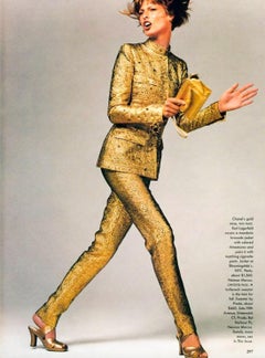 Museum Chanel Vintage F/W 1996 Gold Brocade Mughal Jeweled Gripoix 96A Jacket