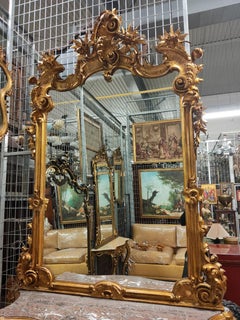 Museum-Class Palace Antique Console with Mirror, Rokoko, circa 1750-1760