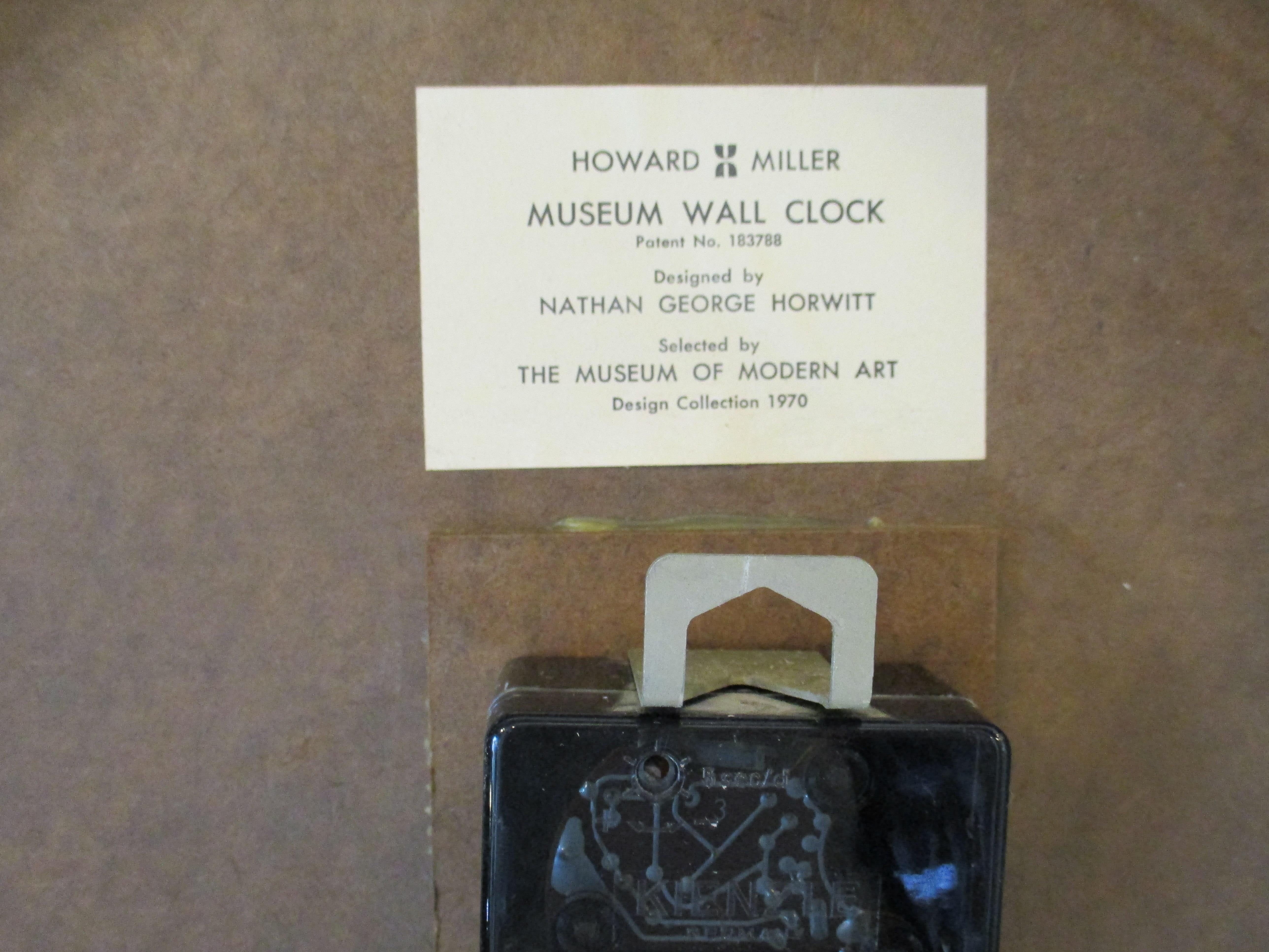 Museum Clock by Horwitt for Howard Miller In Good Condition In Cincinnati, OH