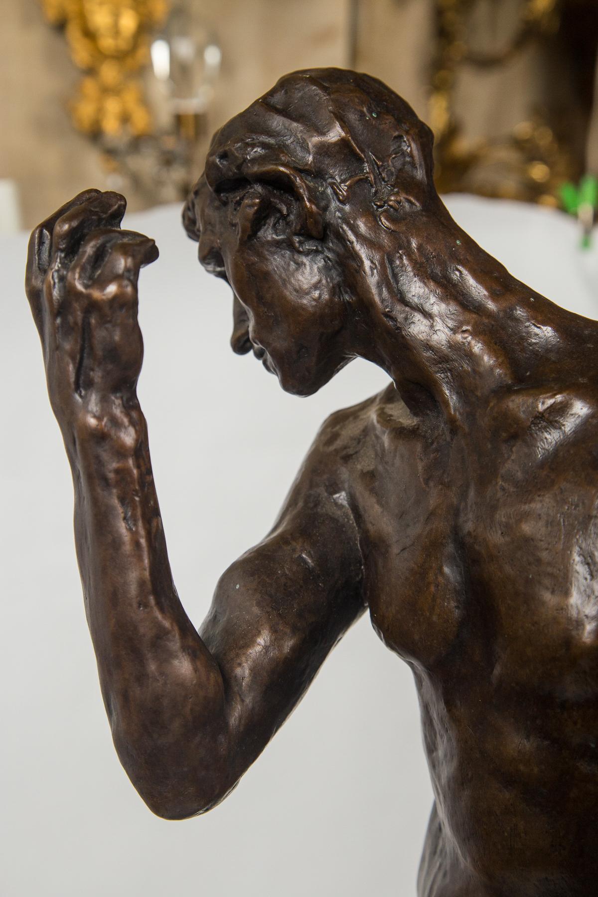 Museum Copy of a Rodin Sculpture of a Male 4