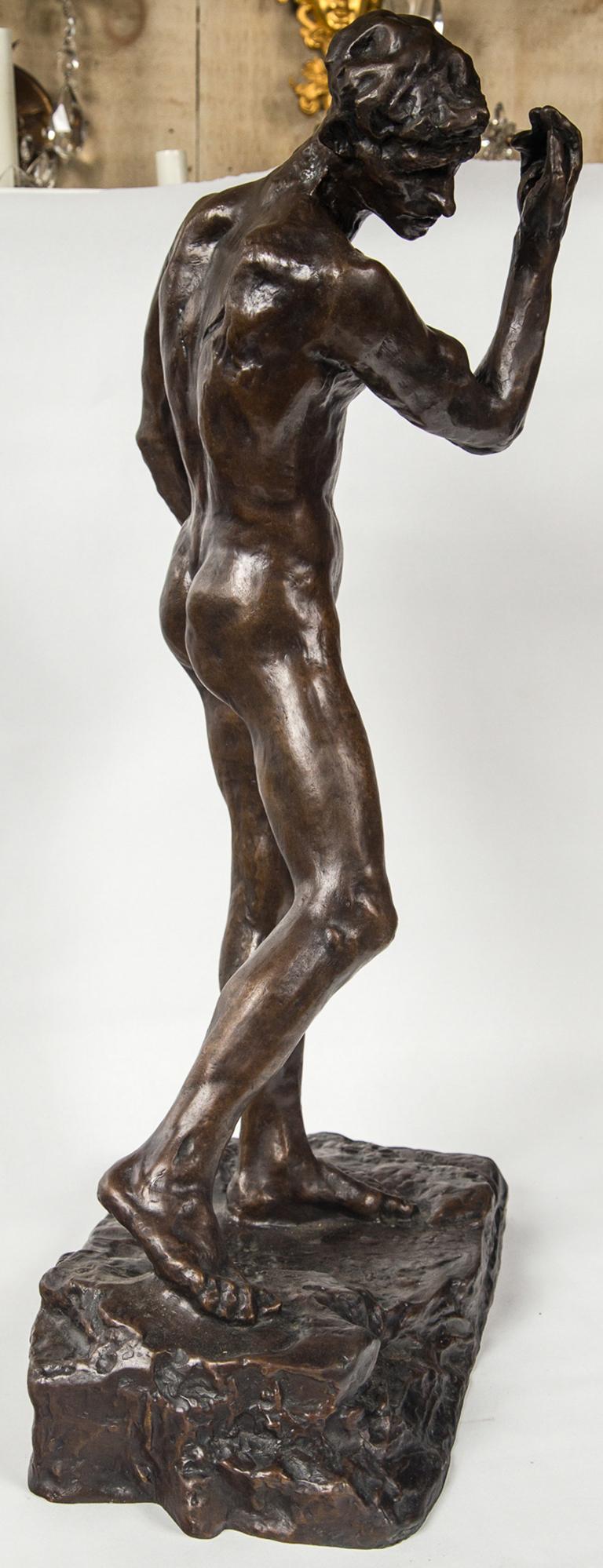 Mid-20th Century Museum Copy of a Rodin Sculpture of a Male
