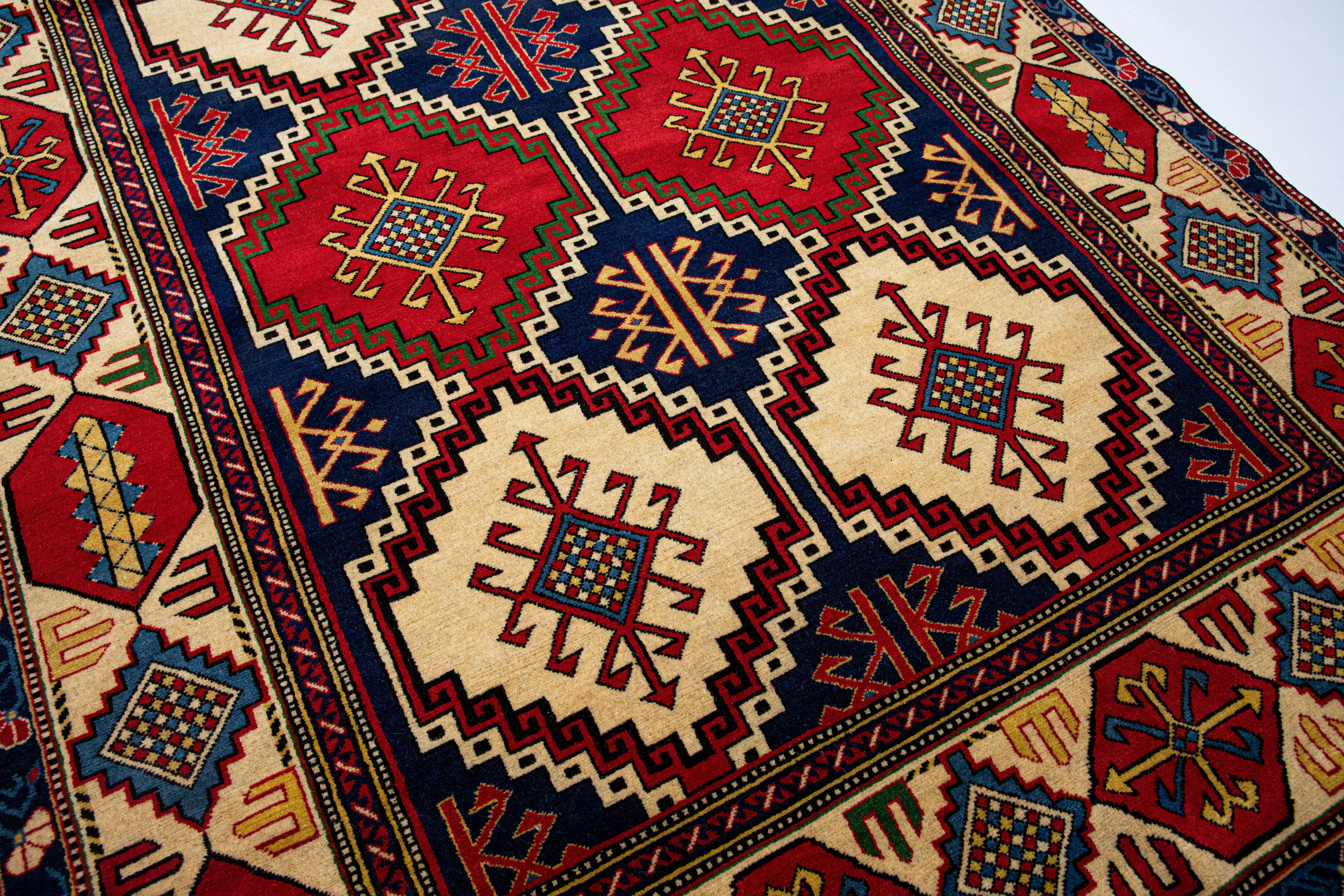 Museum Curated Chelaberd New Eagle Kazak Handmade im Angebot 11