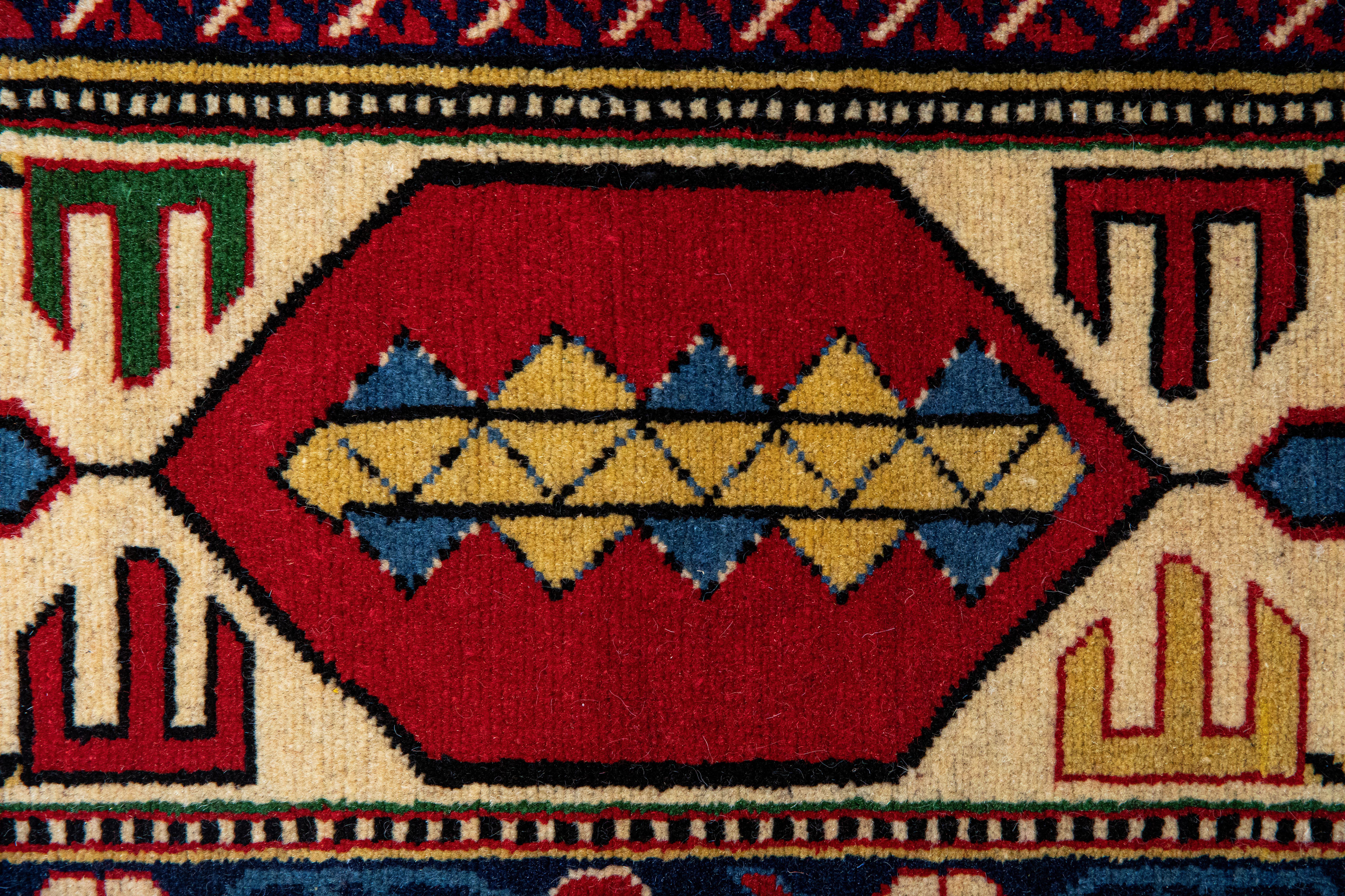 Museum Curated Chelaberd New Eagle Kazak Handmade im Angebot 12