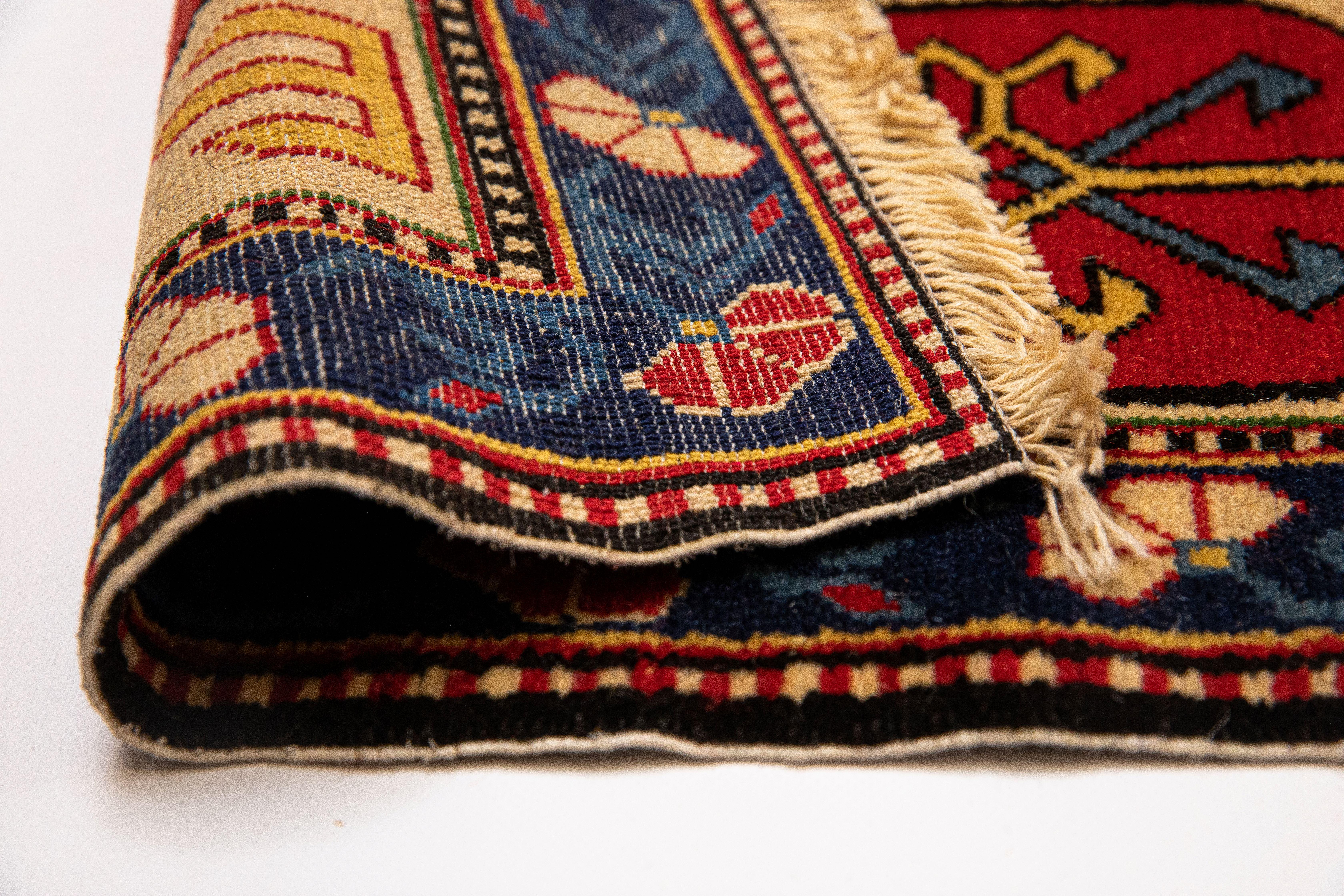 Wool Museum Curated Chelaberd New “Eagle Kazak“ Handmade For Sale