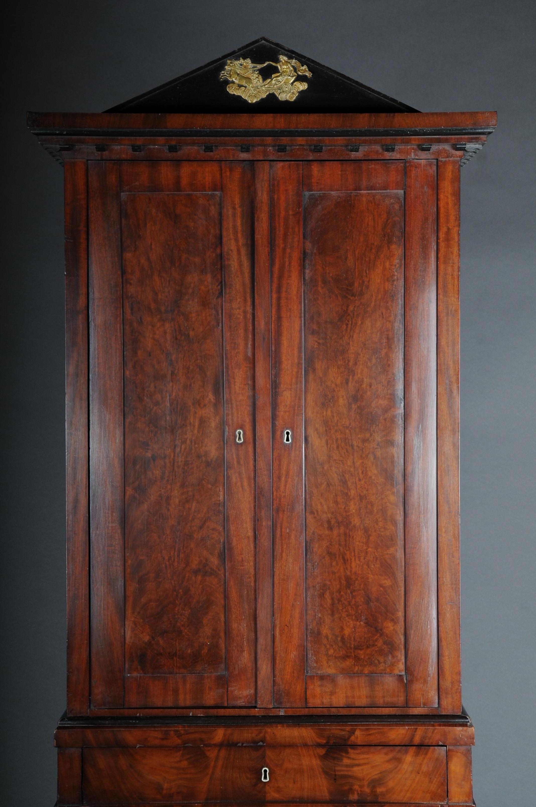 Veneer Museum Empire Cabinet / Writing Cabinet, around 1800 For Sale