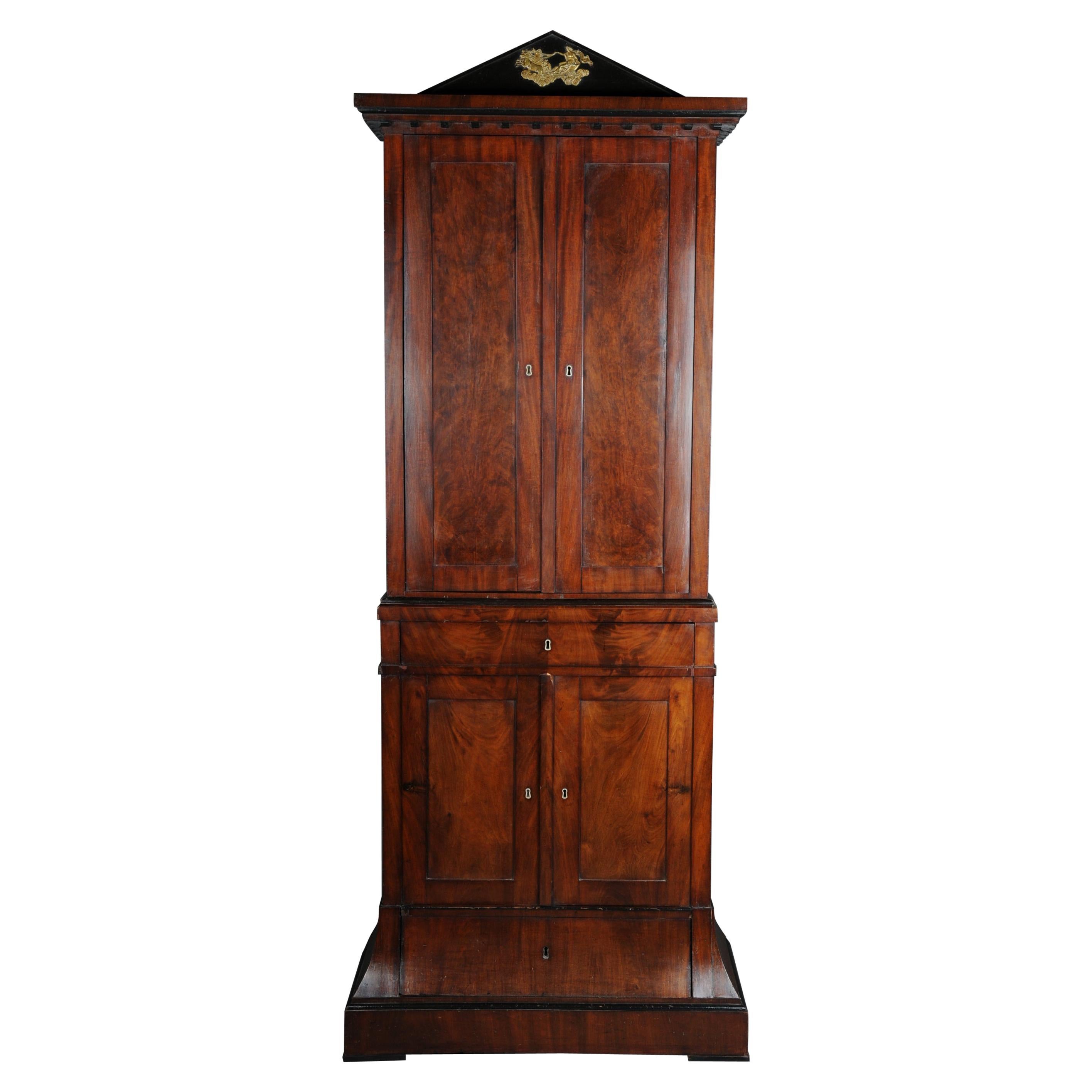 Museum Empire Cabinet / Writing Cabinet, around 1800 For Sale