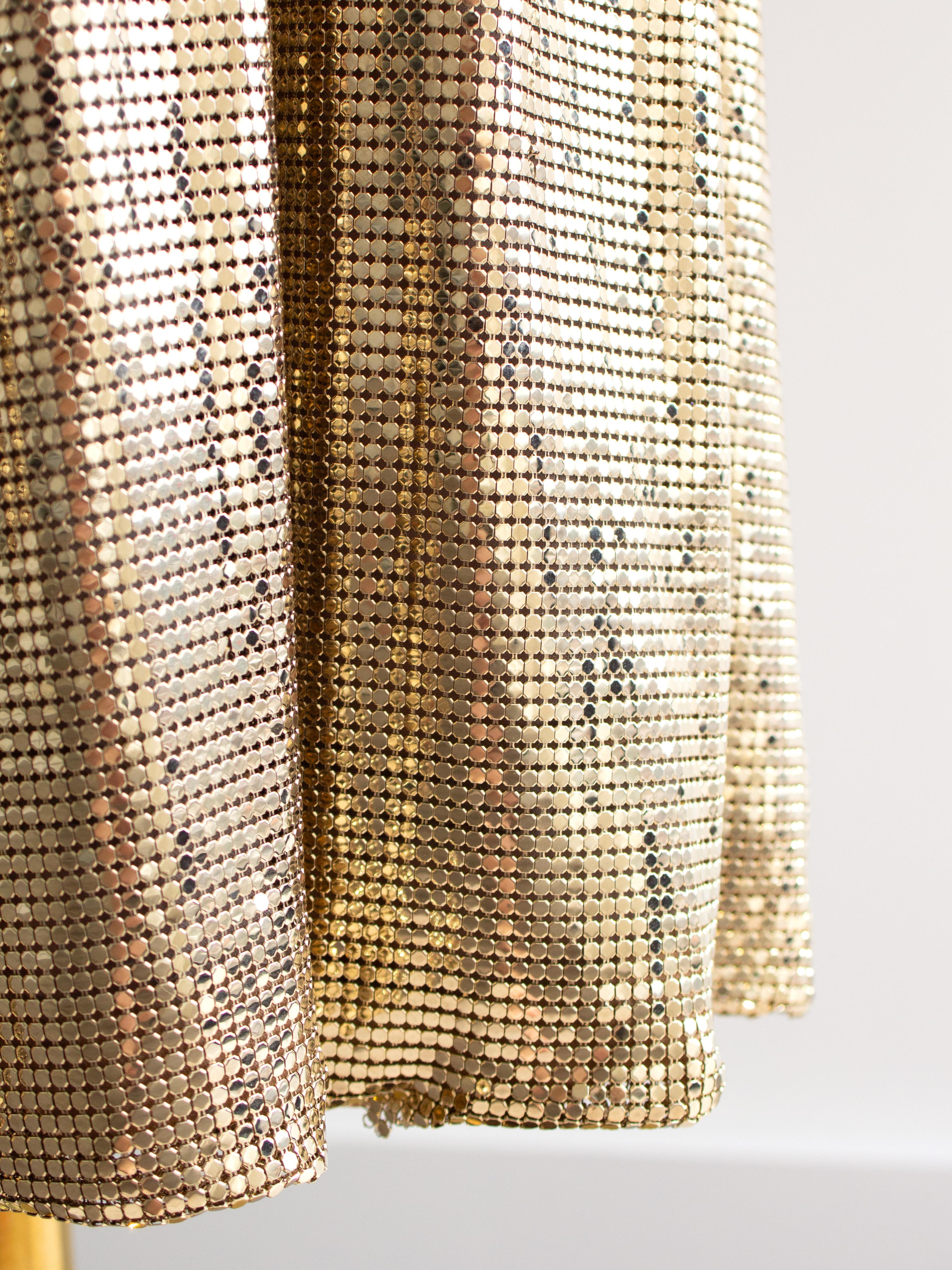 Museum Gianni Versace Couture 1994 Gold Metal Oroton Toga Mini Dress For Sale 8