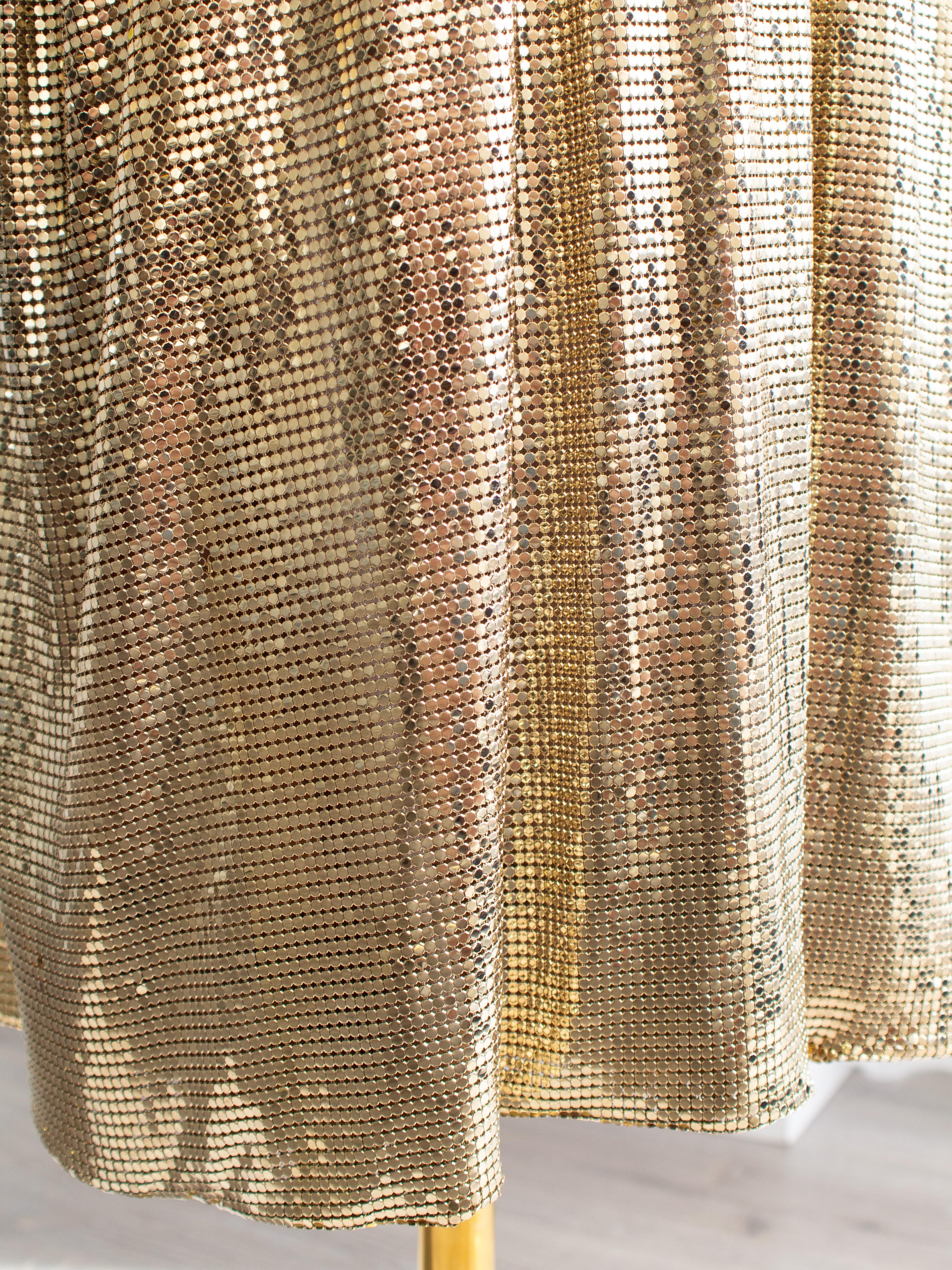 Museum Gianni Versace Couture 1994 Gold Metal Oroton Toga Mini Dress For Sale 9