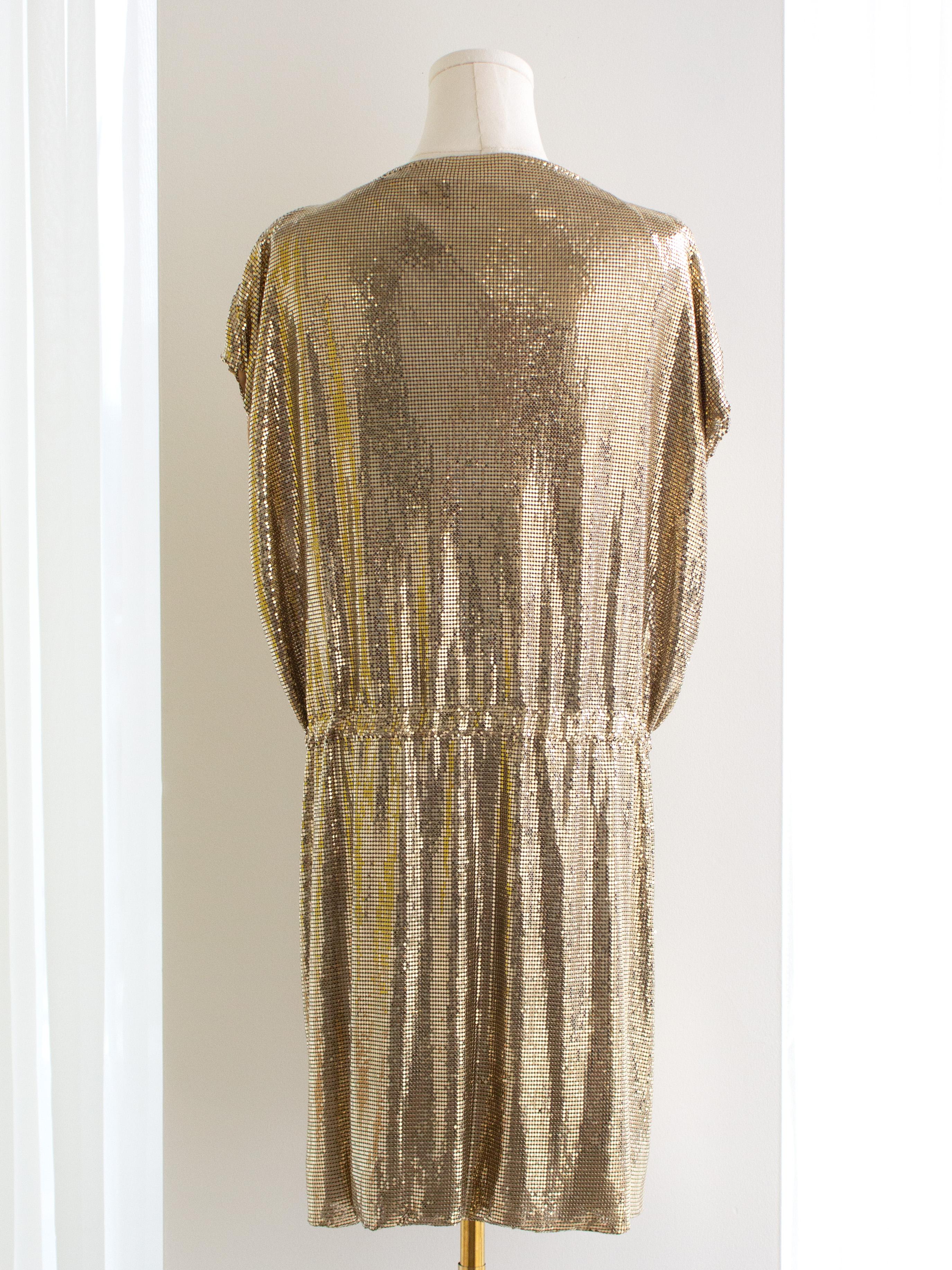 Museum Gianni Versace Couture 1994 Gold Metal Oroton Toga Mini Dress For Sale 3