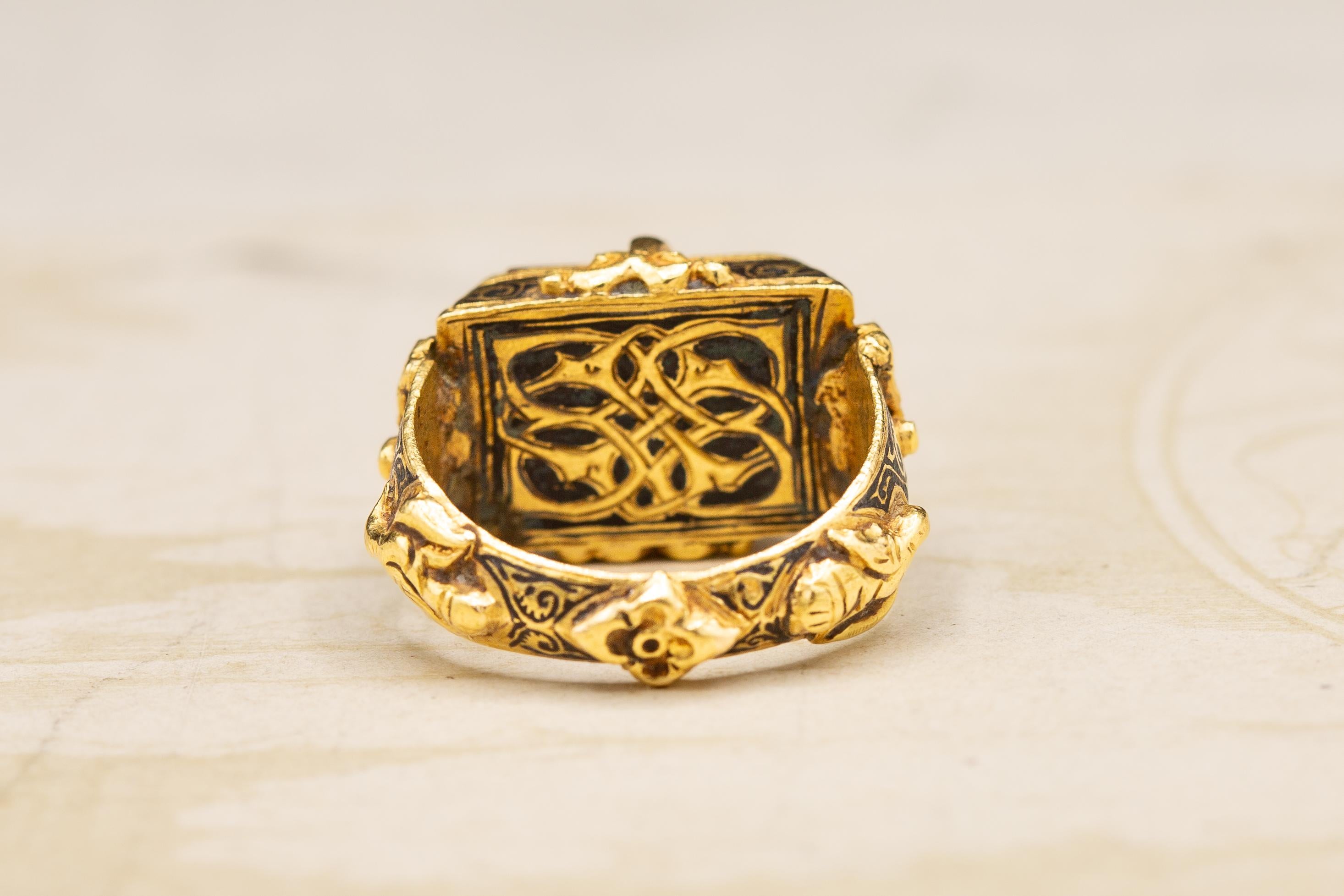Museum-Grade Antiker Frühseldschuken 'Selçuklu' Periode Islamischer Intaglio Ring im Zustand „Gut“ im Angebot in London, GB
