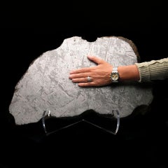 Museum-Grade Genuine 55 lb Aletai Meteorite Slice — Etched Iron with Widmanstätt