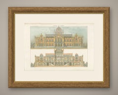 Museum King Willem III, Elevation, Dutch Architecture Print, Leliman, 1865-1866