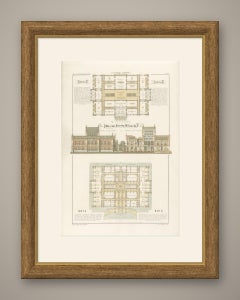 Museum King Willem III, Plans, Dutch Architecture Print, Leliman, 1865-1866