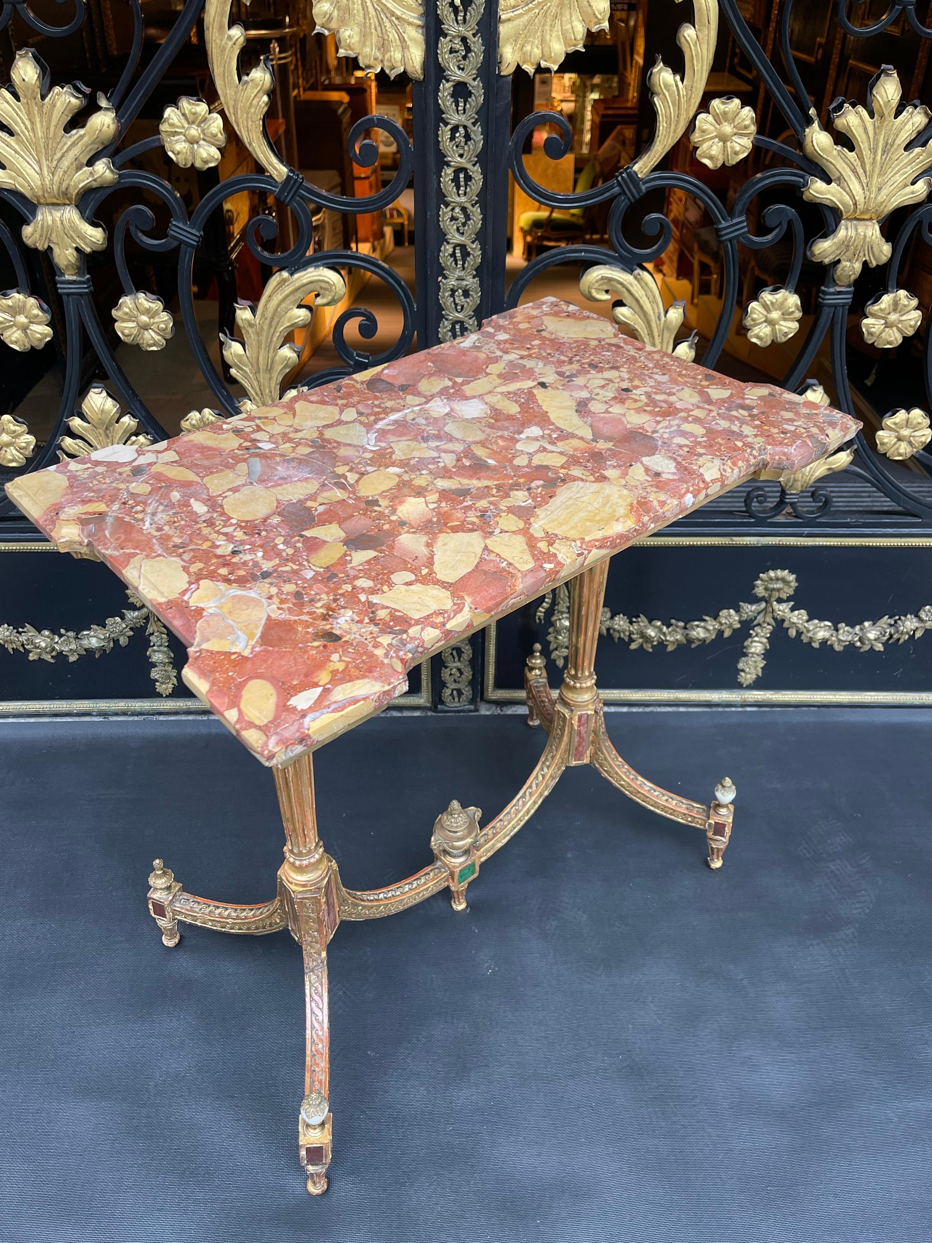 Russian Museum Louis XVI Coffee Table / Side Table, Russia Around 1790, Gold-Plated For Sale