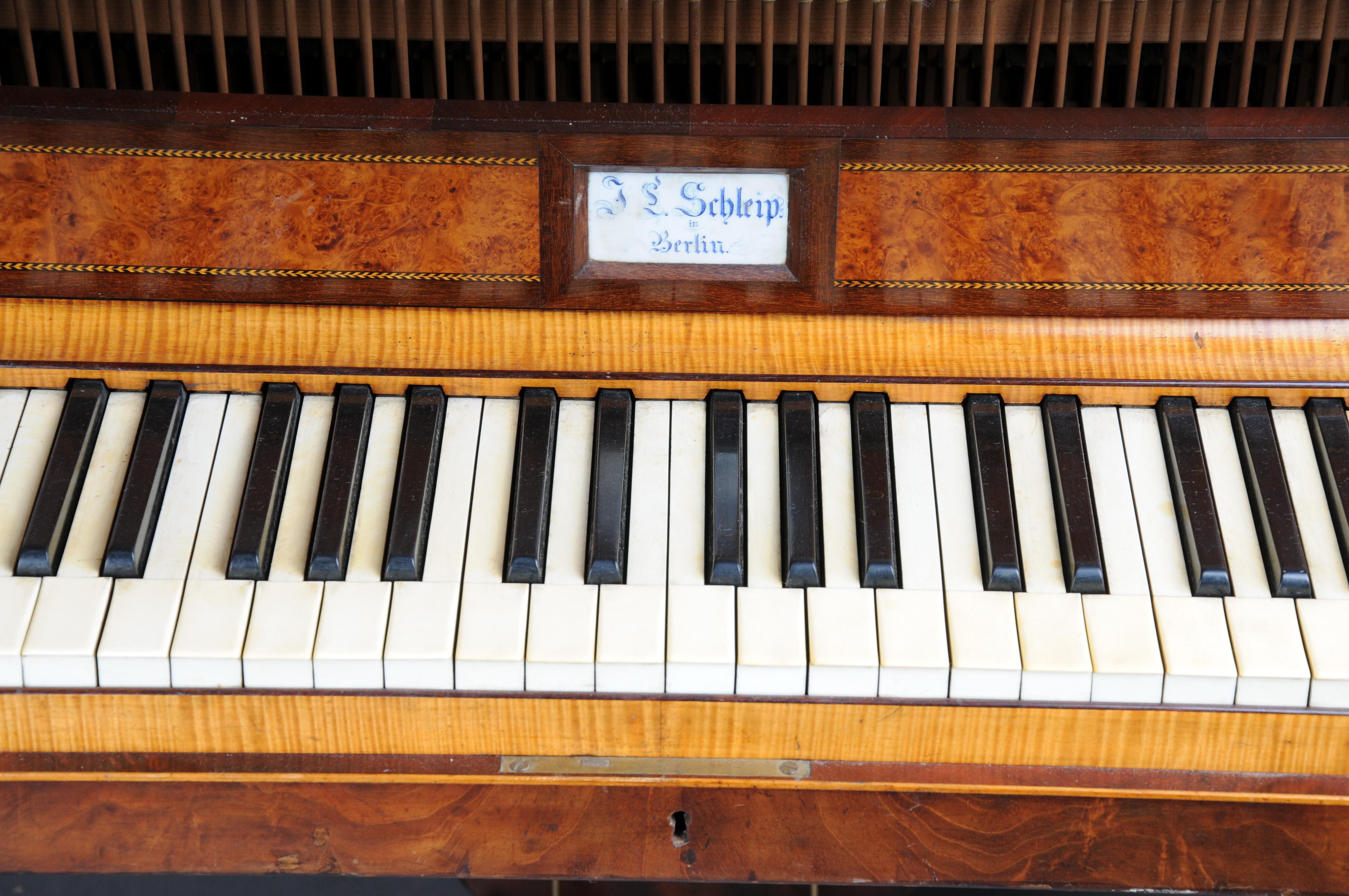 German Museum Lyre Grand Piano by J.C Schleip Berlin from 1825, Empire For Sale