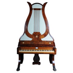 Museum Lyre Grand Piano by J.C Schleip Berlin from 1825, Empire
