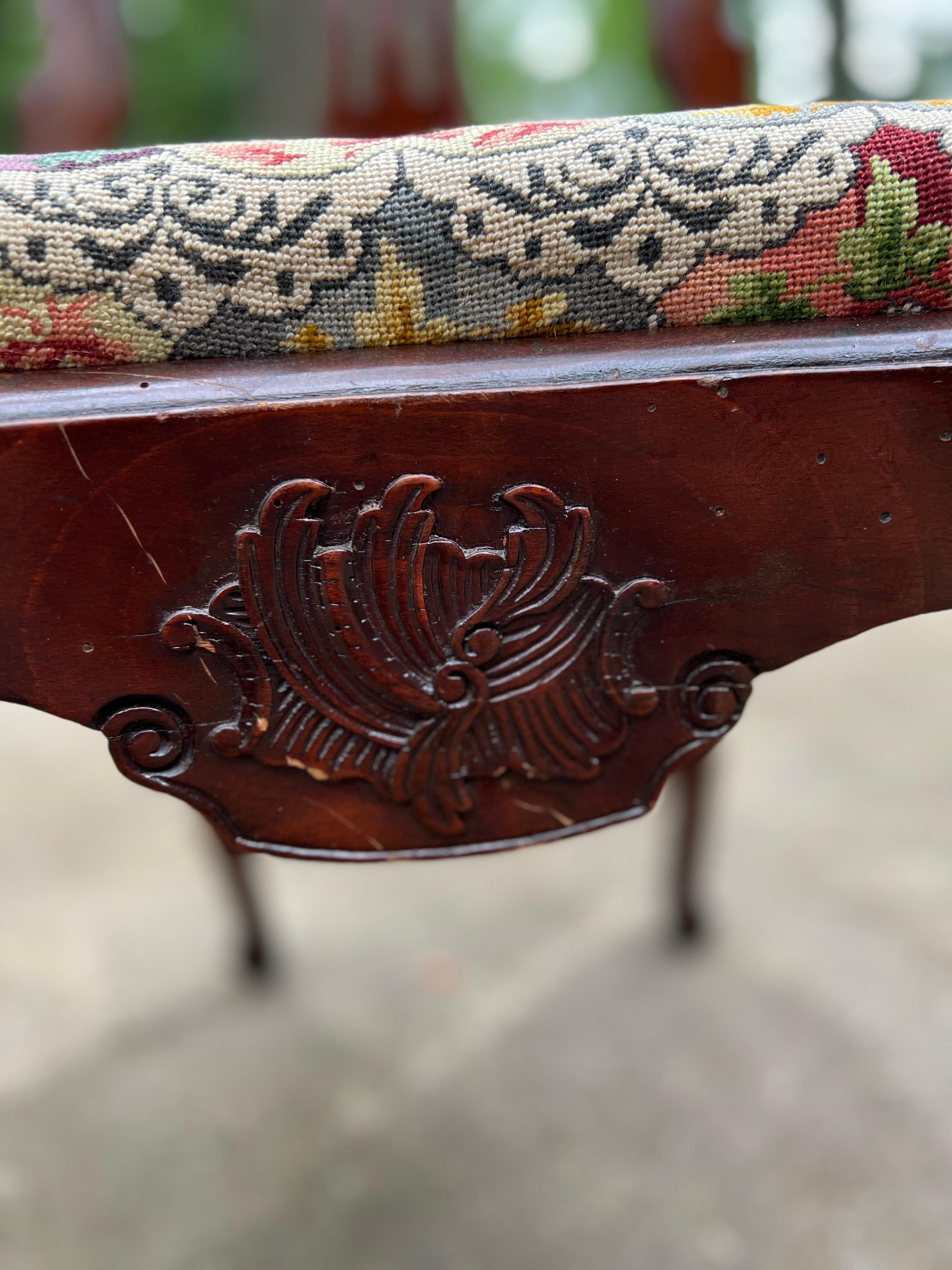 Museum of Fine Arts Provenance: 18th Century Dutch Carved Side Chair For Sale 1