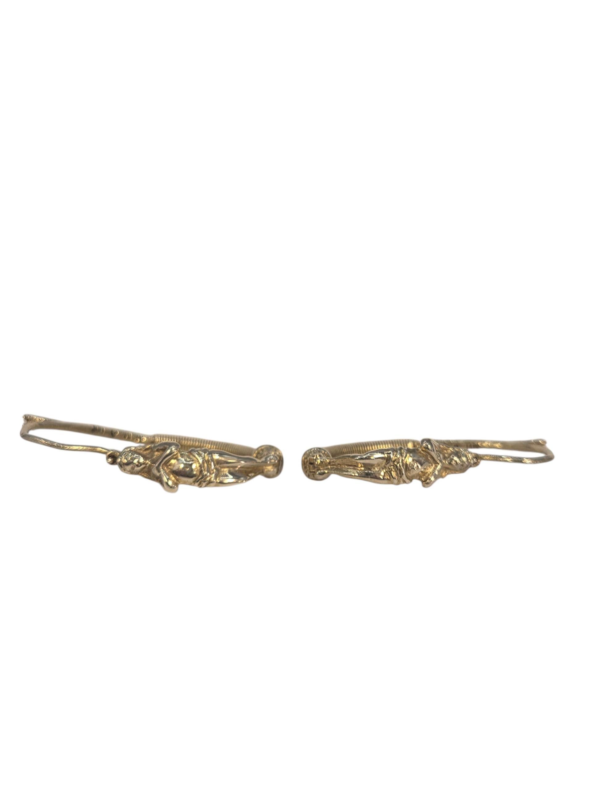 Musée d'Art Moderne Boucles d'oreilles grecques en or jaune 14K Ange Fée #23828 en vente 2