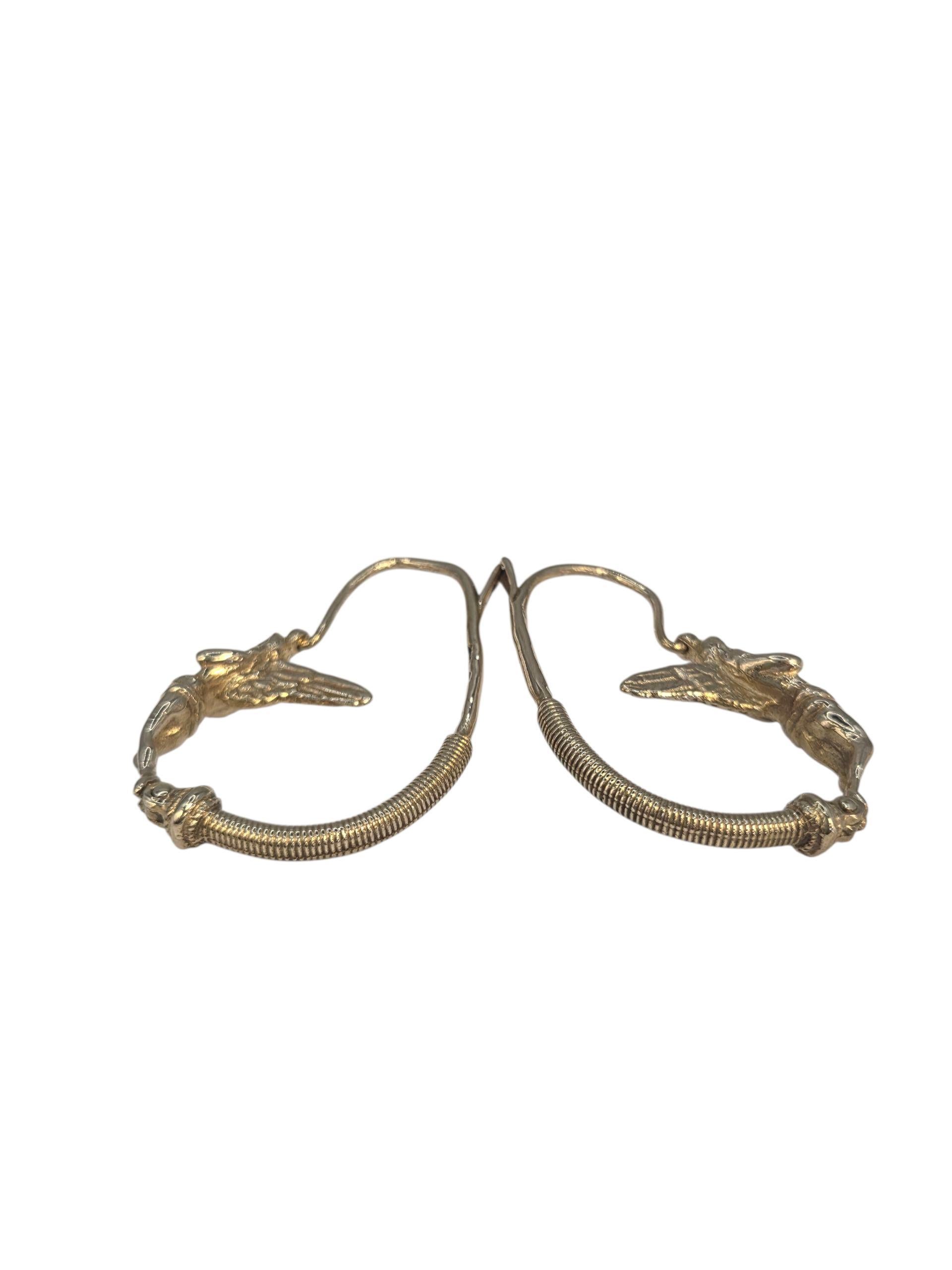 Musée d'Art Moderne Boucles d'oreilles grecques en or jaune 14K Ange Fée #23828 en vente 3