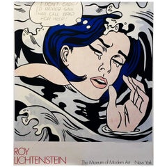 Affiche originale du Musée d'art moderne:: "I'd Rather Drown" de Roy Lichtenstein