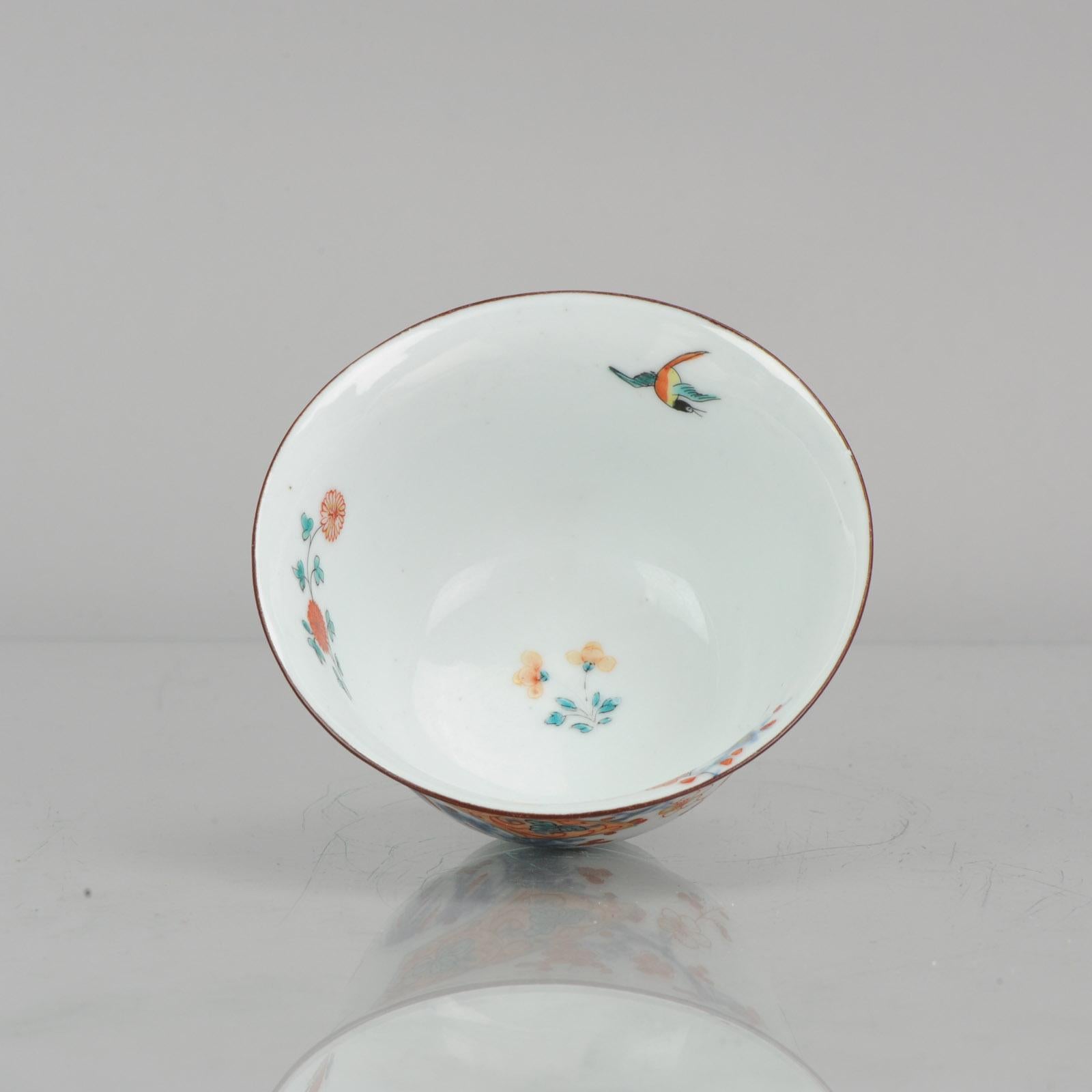 Museum Piece 18c Kangxi Chinese Porcelain Kakiemon Bowl Dragon Birds Flower For Sale 4