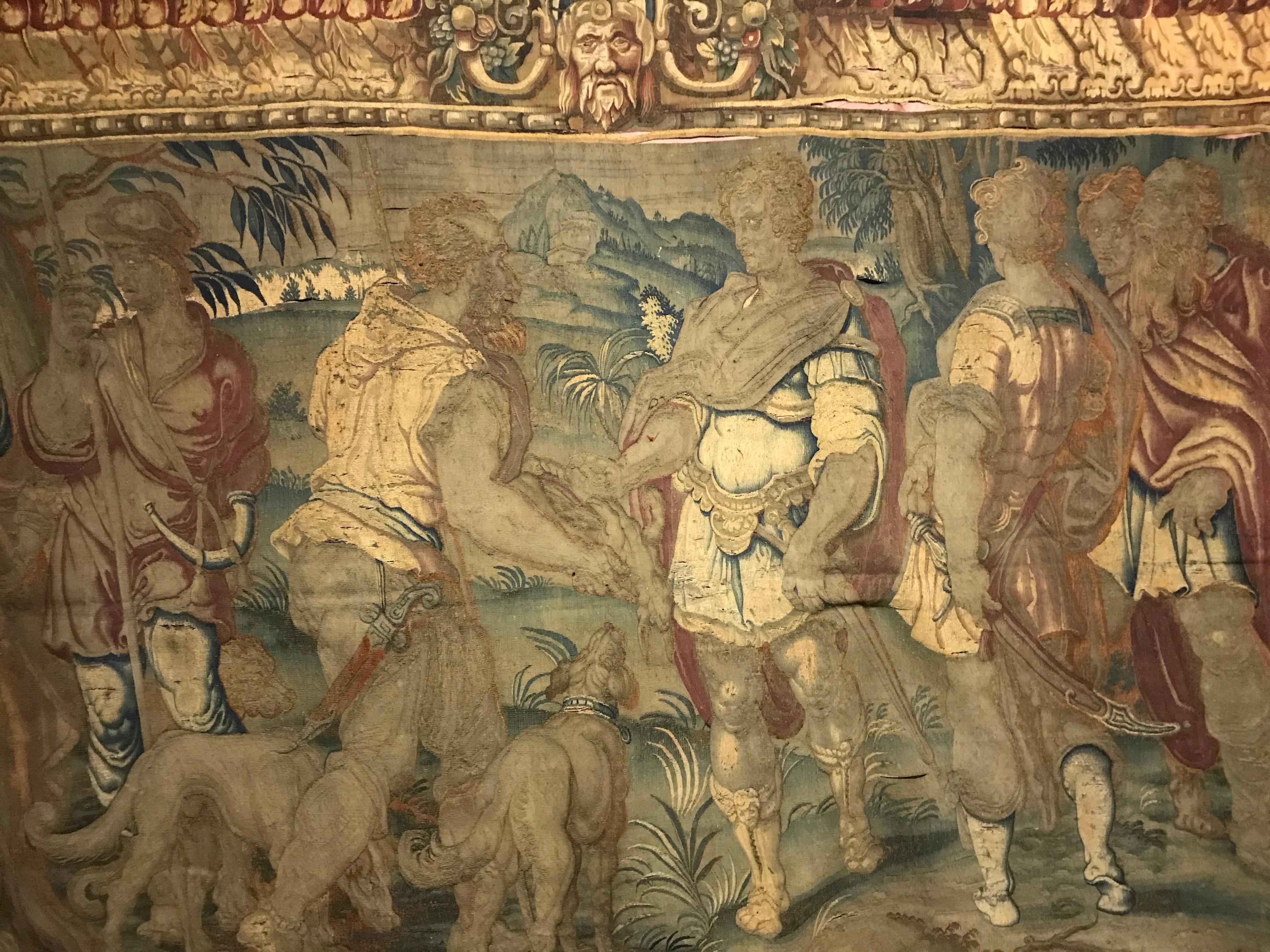 Museum Piece from the 16th-17th Century, Renaissance Style Tapestry Canvas 10
