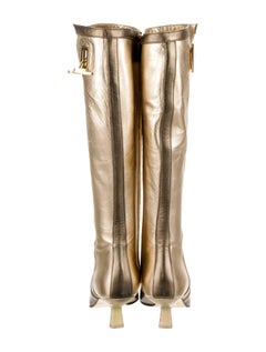 Museum Piece - Gucci by Tom Ford Fall 2000 Two Tone Gold & Bronze Boots