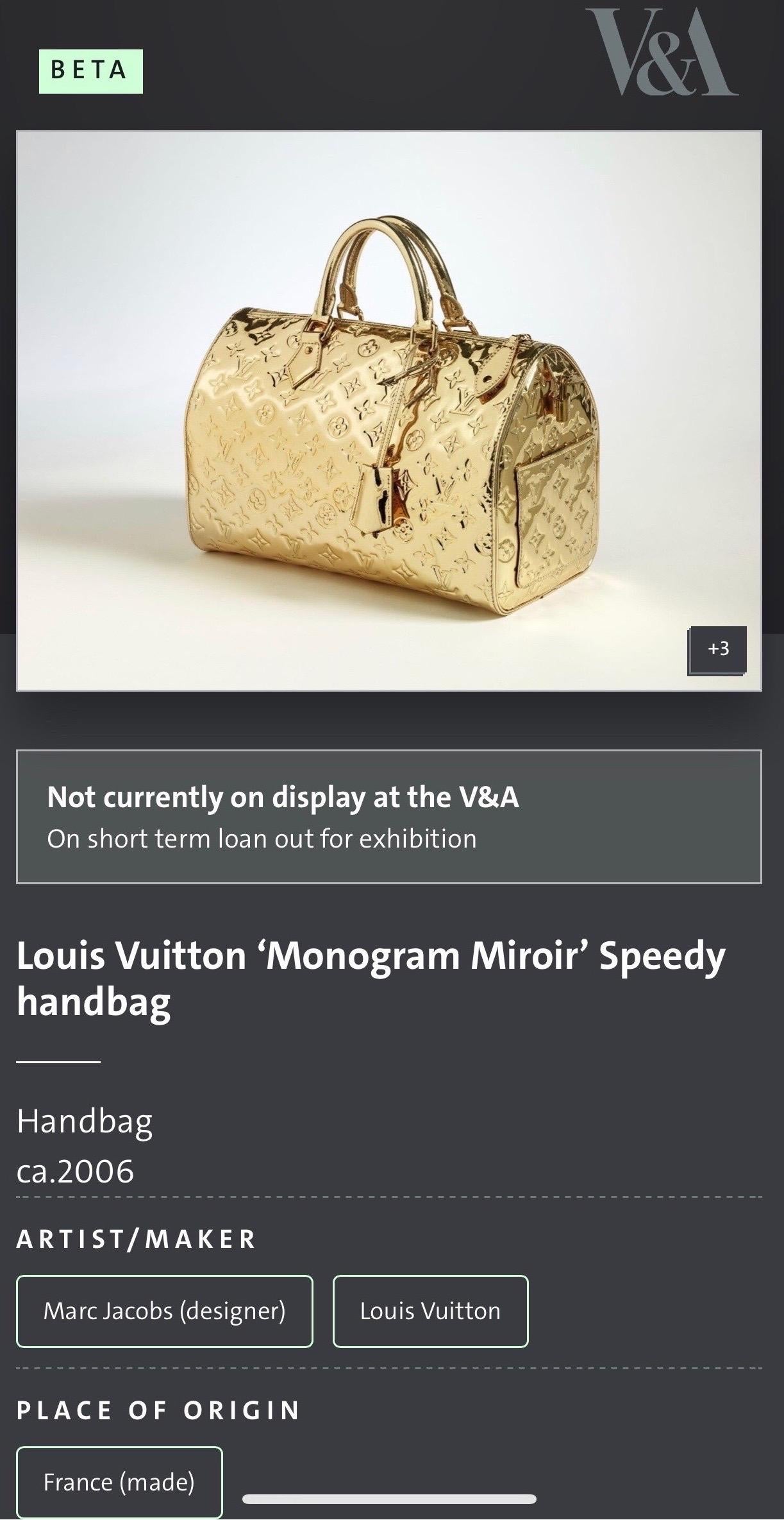 MUSEUM PIECE Louis Vuitton by Marc Jacobs 2006 Gold Monogram Miroir Speedy Bag 9