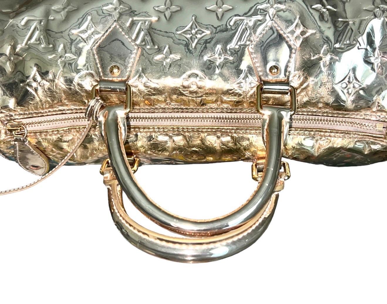 MUSEUM PIECE Louis Vuitton by Marc Jacobs 2006 Gold Monogram Miroir Speedy Bag 1