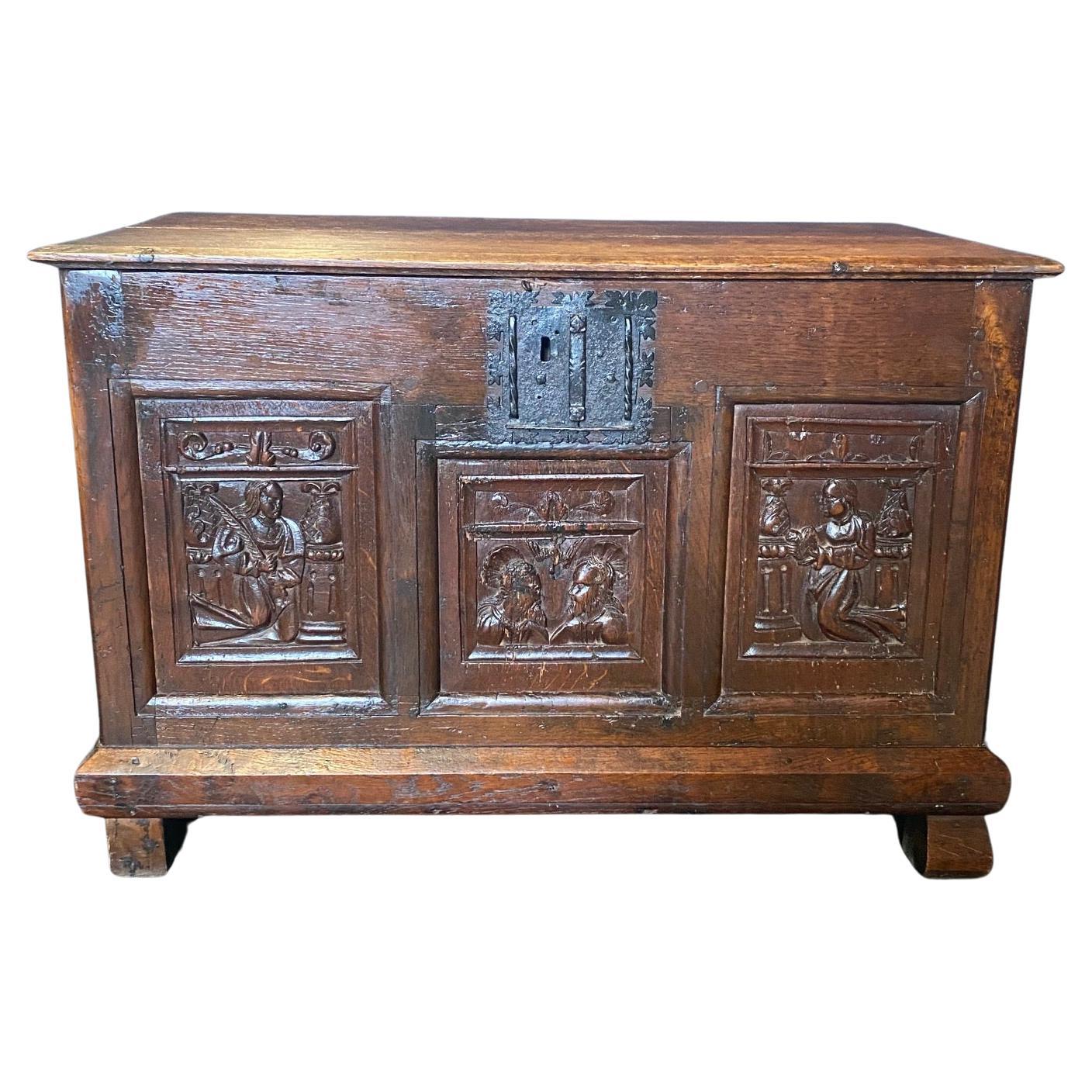  Museum Quality 18th Century Coffer with Provenance  For Sale
