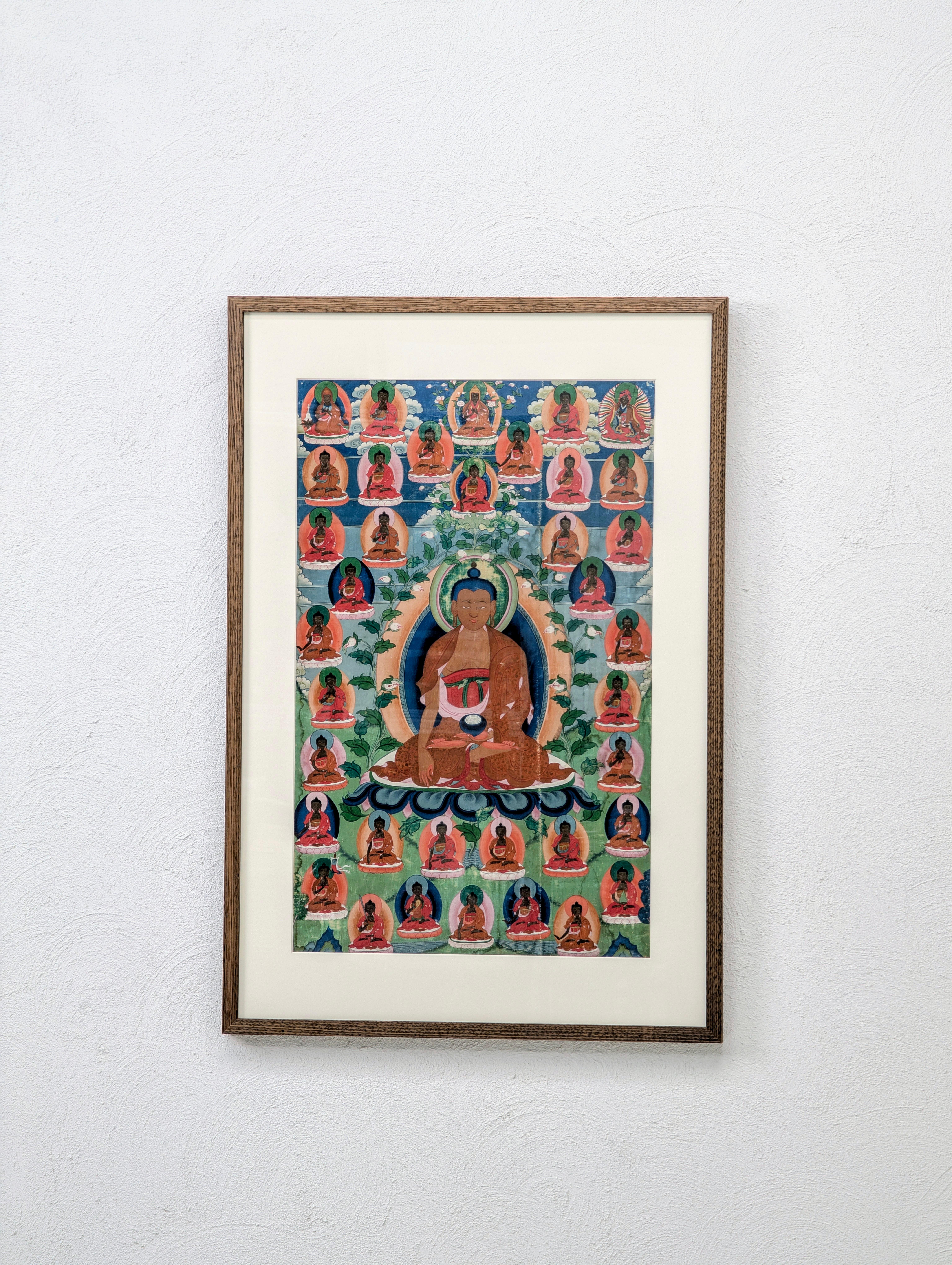 Tibétain Peinture thangka de la lignée tibétaine du 18e siècle, Bouddha Shakyamuni, de qualité muséale en vente