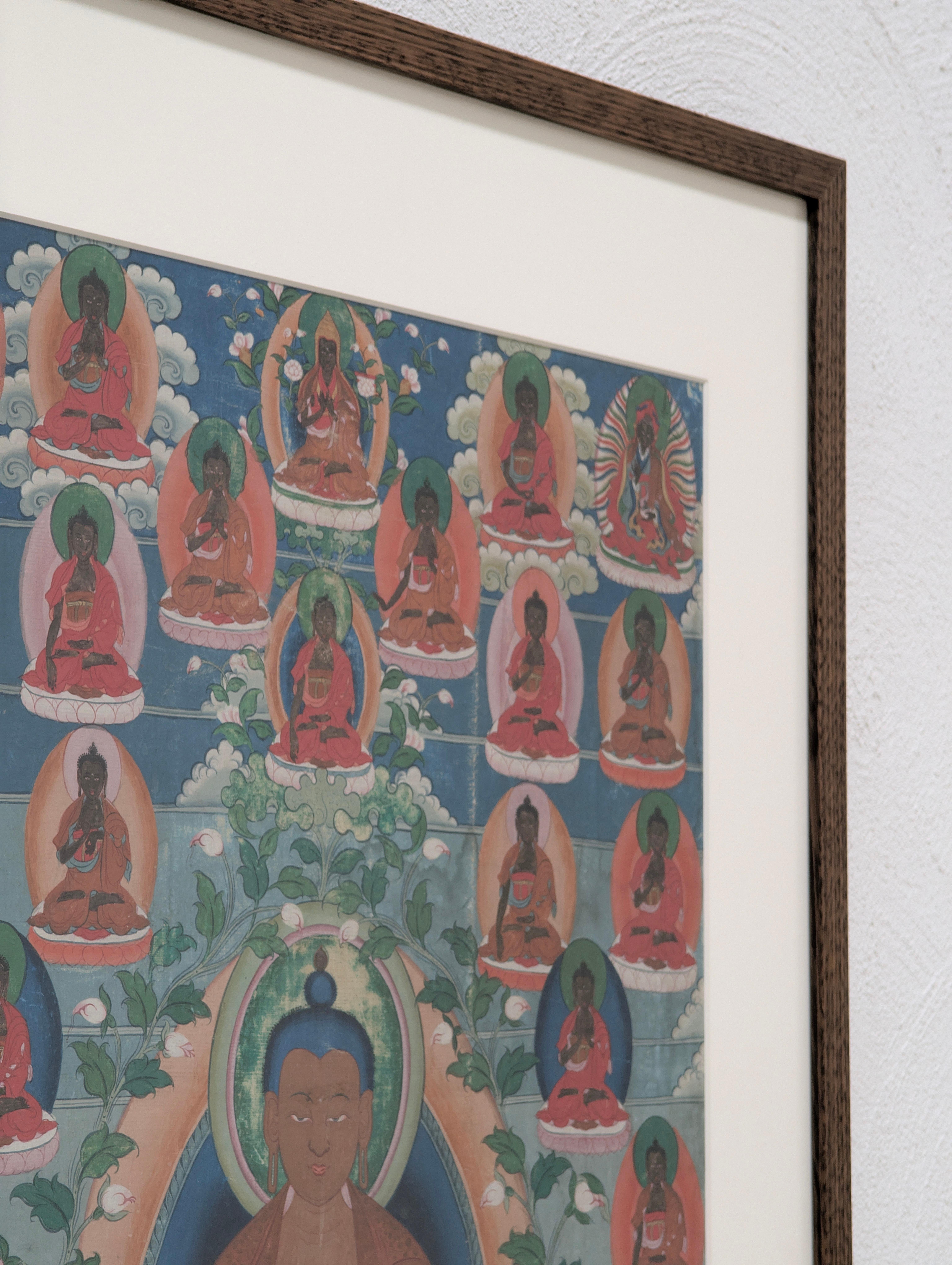 Tibétain Peinture thangka de la lignée tibétaine du 18e siècle, Bouddha Shakyamuni, de qualité muséale en vente