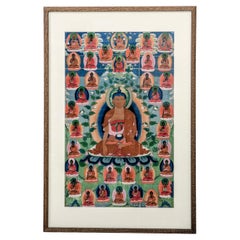 Museum-Quality 18th Century Tibetan Lineage Thangka Painting Buddha Shakyamuni