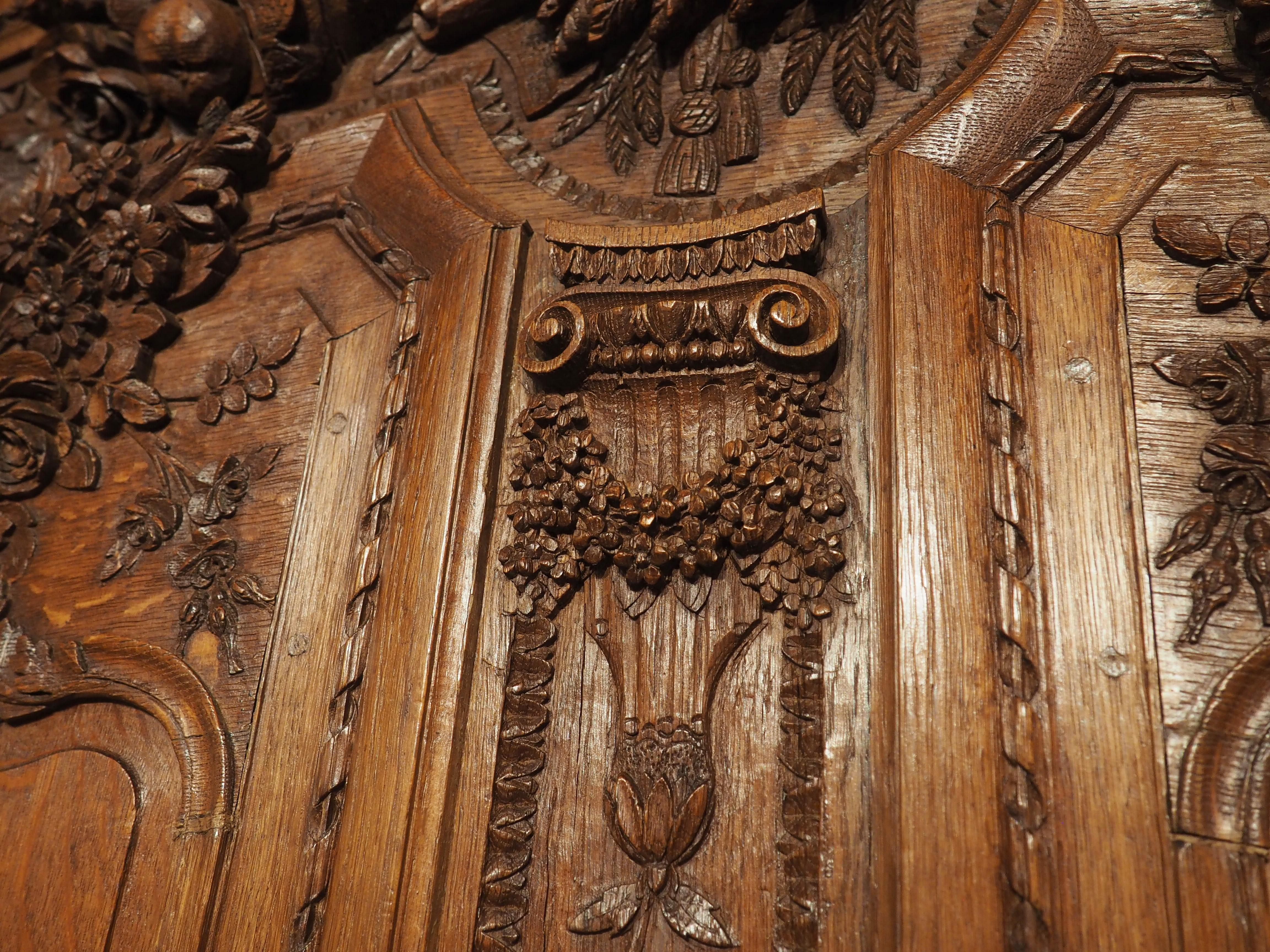 Museum Quality 19th Century Wedding Armoire in Carved Oak from Normandy France 5