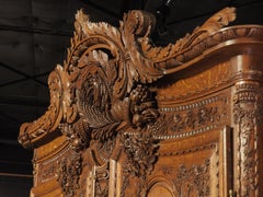 Museum Quality 19th Century Wedding Armoire in Carved Oak from Normandy France