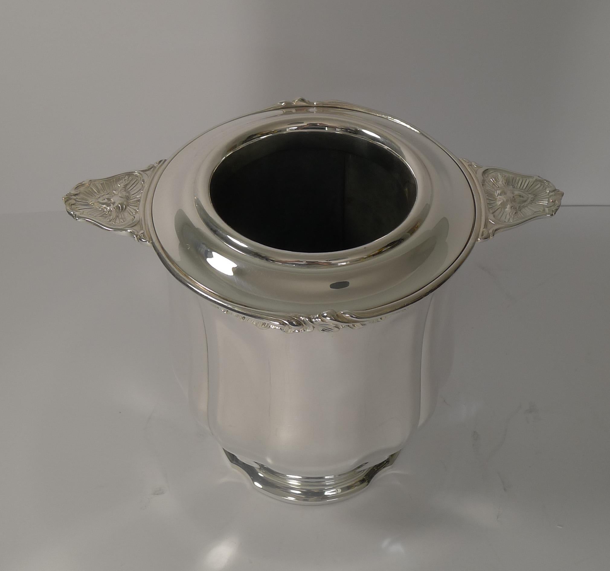 Silver Plate Museum Quality 19th Century Christofle Wine Cooler / Champagne Bucket circa 1880