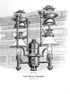 Museum Quality Adams and Westlake Rail Car Center Lamp