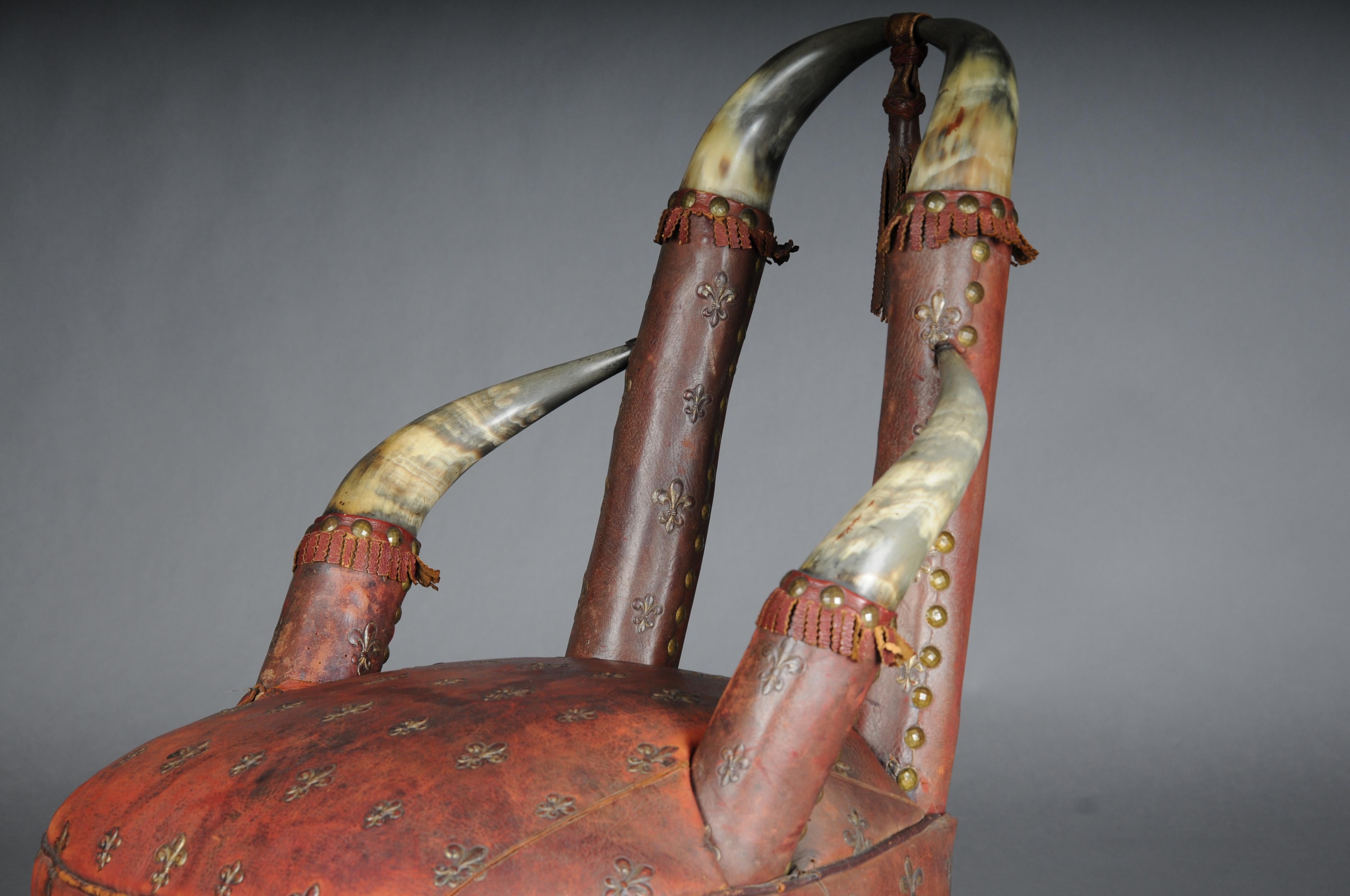 Museum-quality antique horn chair Victoria around 1870, England. For Sale 5