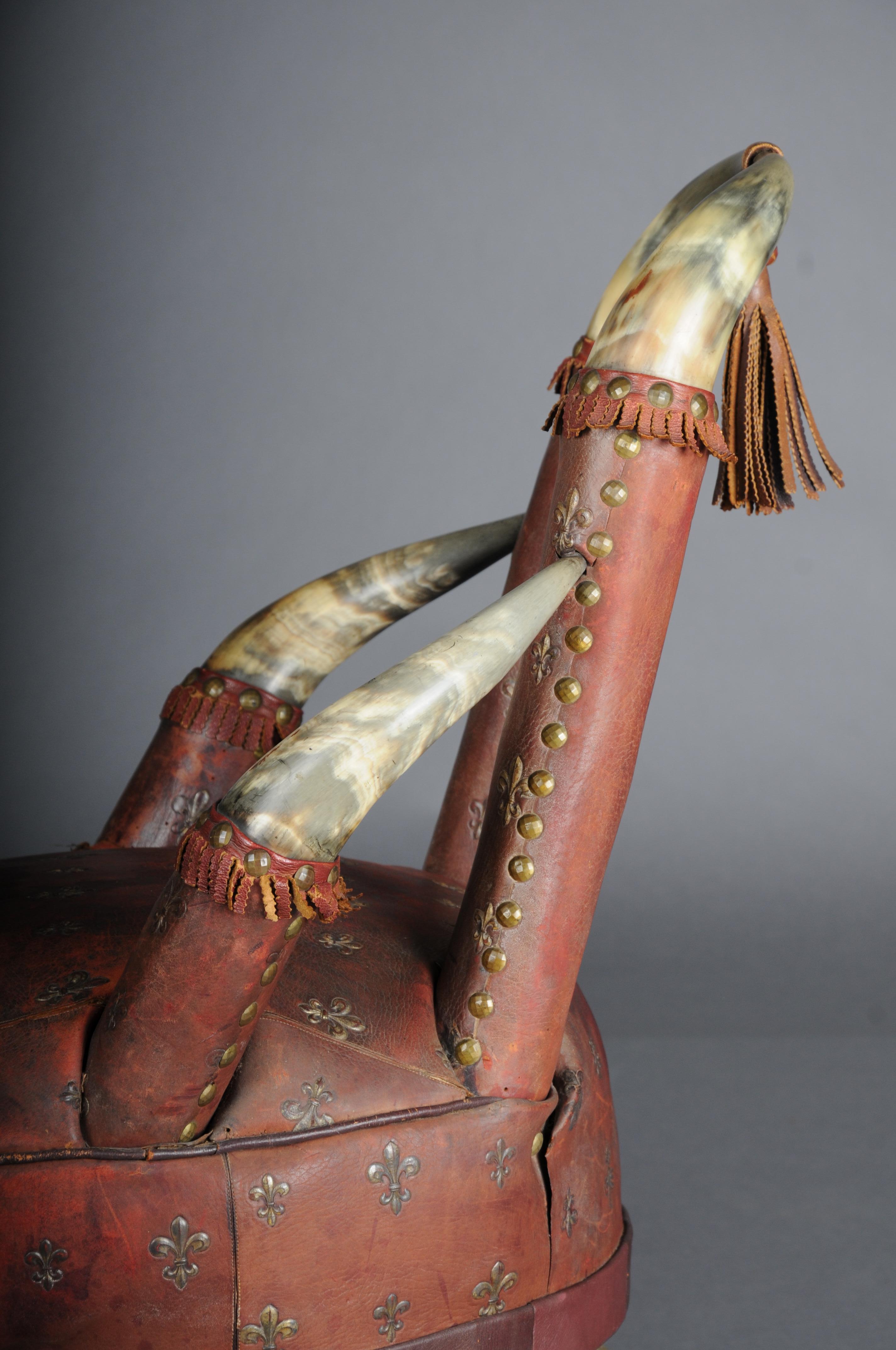 Museum-quality antique horn chair Victoria around 1870, England. For Sale 7