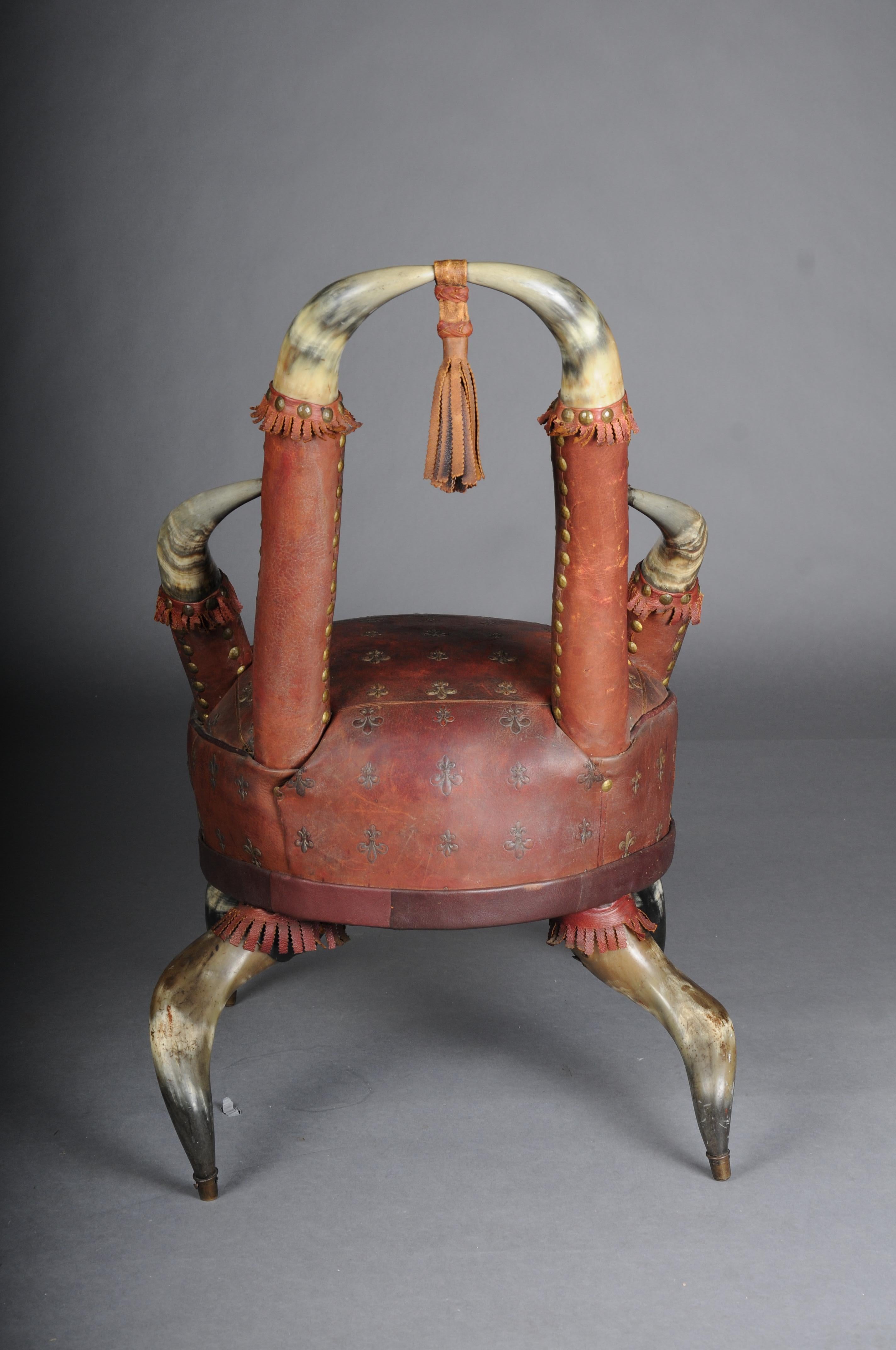 Museum-quality antique horn chair Victoria around 1870, England. For Sale 9
