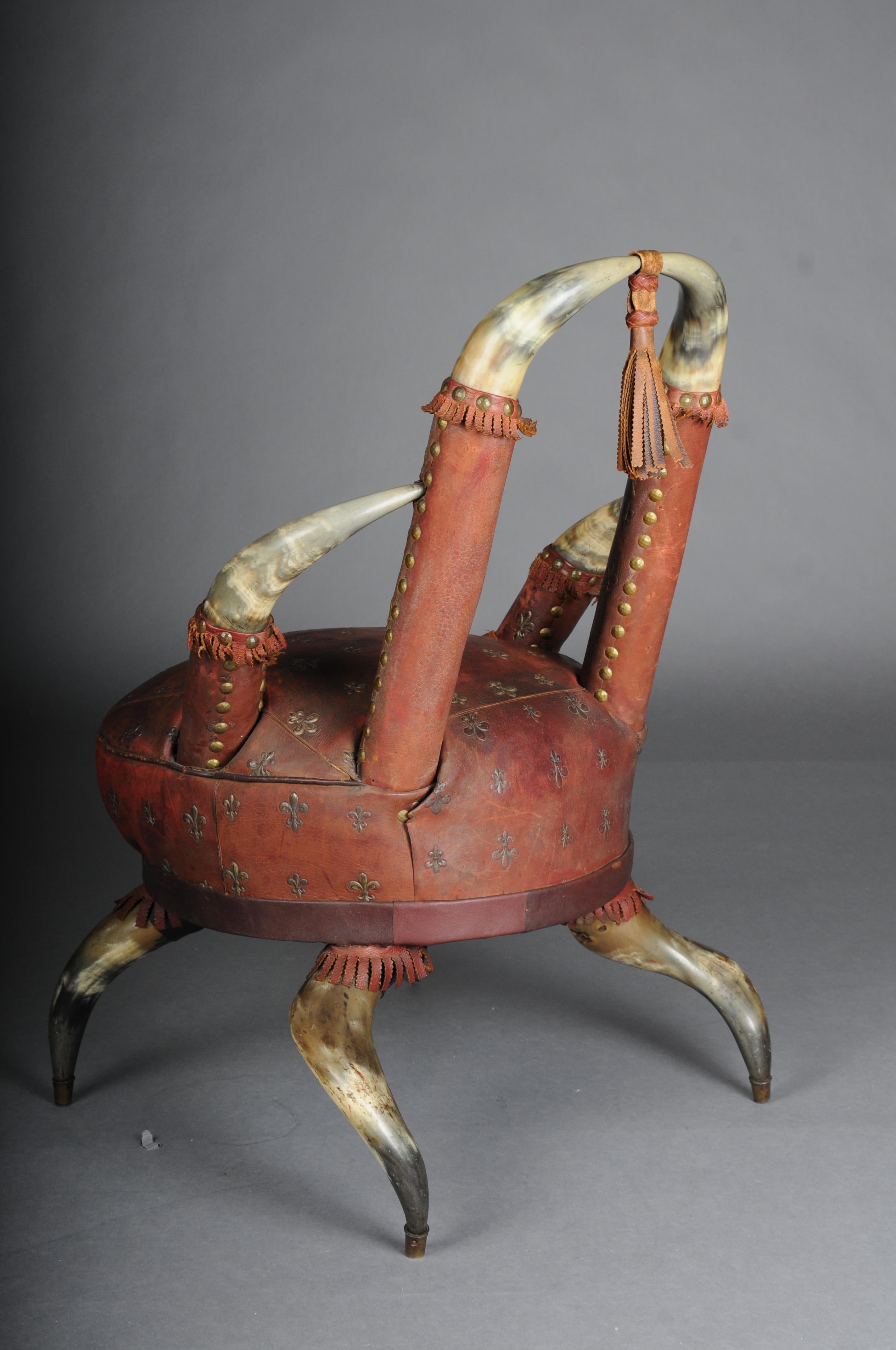 Museum-quality antique horn chair Victoria around 1870, England. For Sale 10