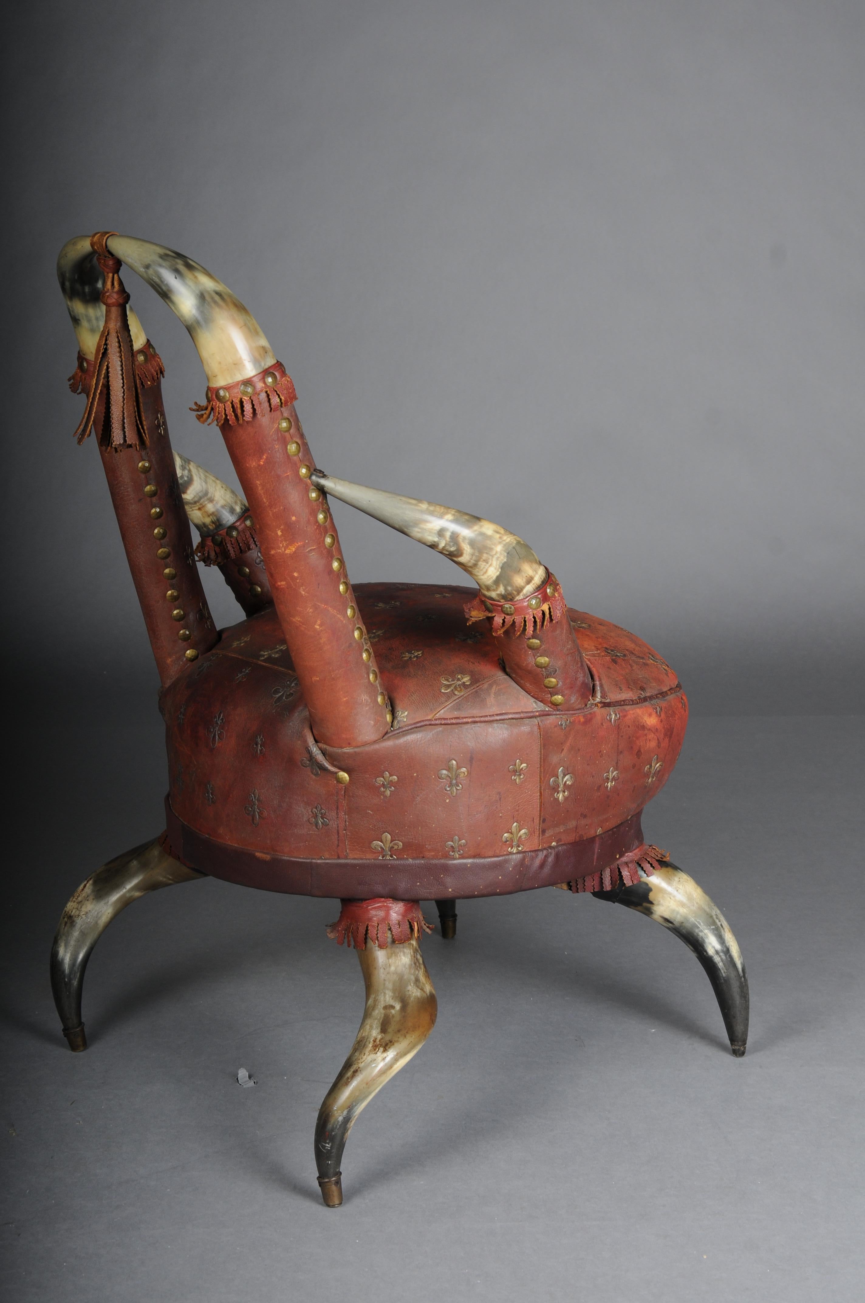 Museum-quality antique horn chair Victoria around 1870, England. For Sale 11