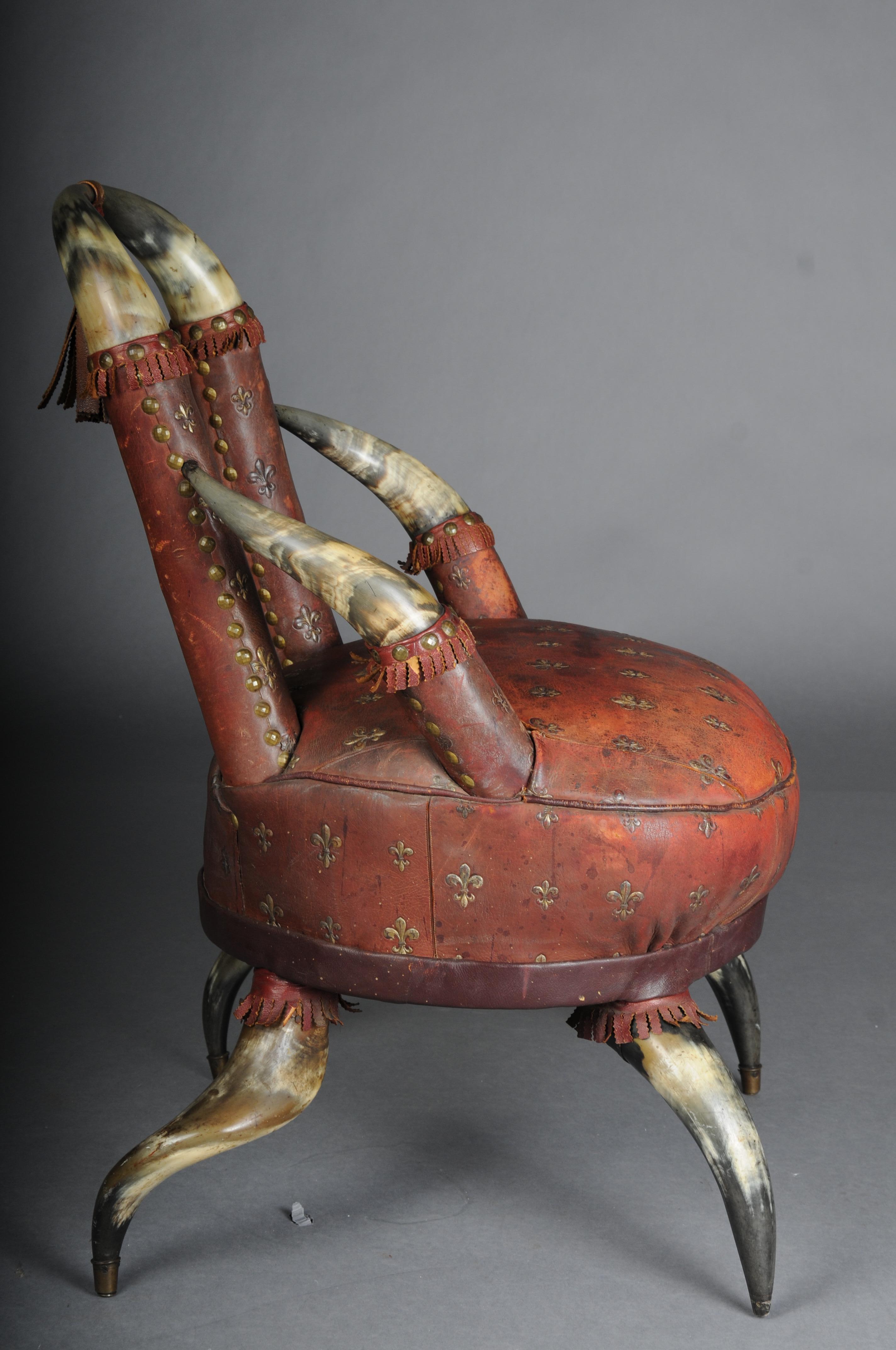 Museum-quality antique horn chair Victoria around 1870, England. For Sale 12