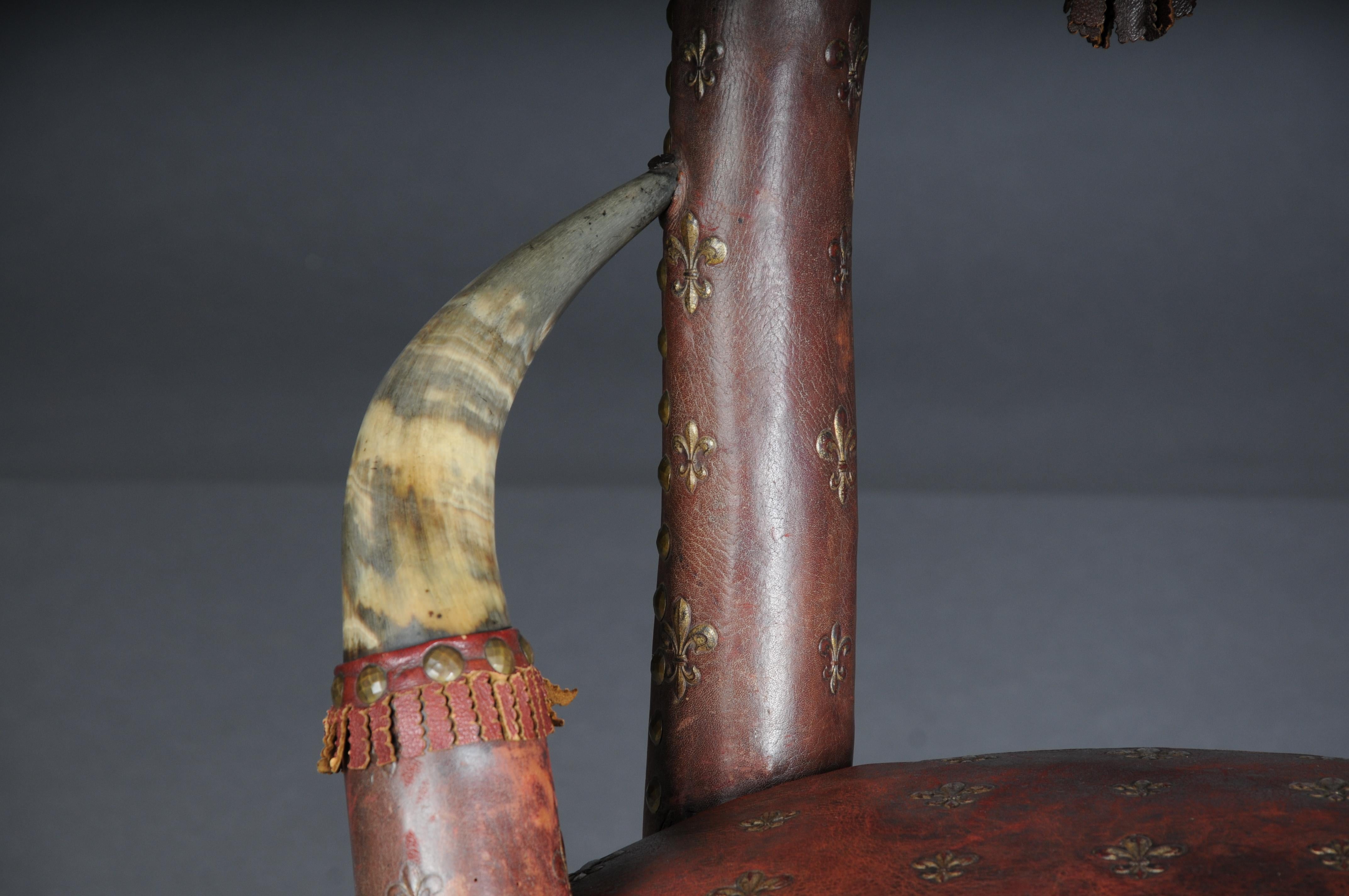 Corne Chaise en corne ancienne de qualité muséale, Victoria vers 1870, Angleterre. en vente